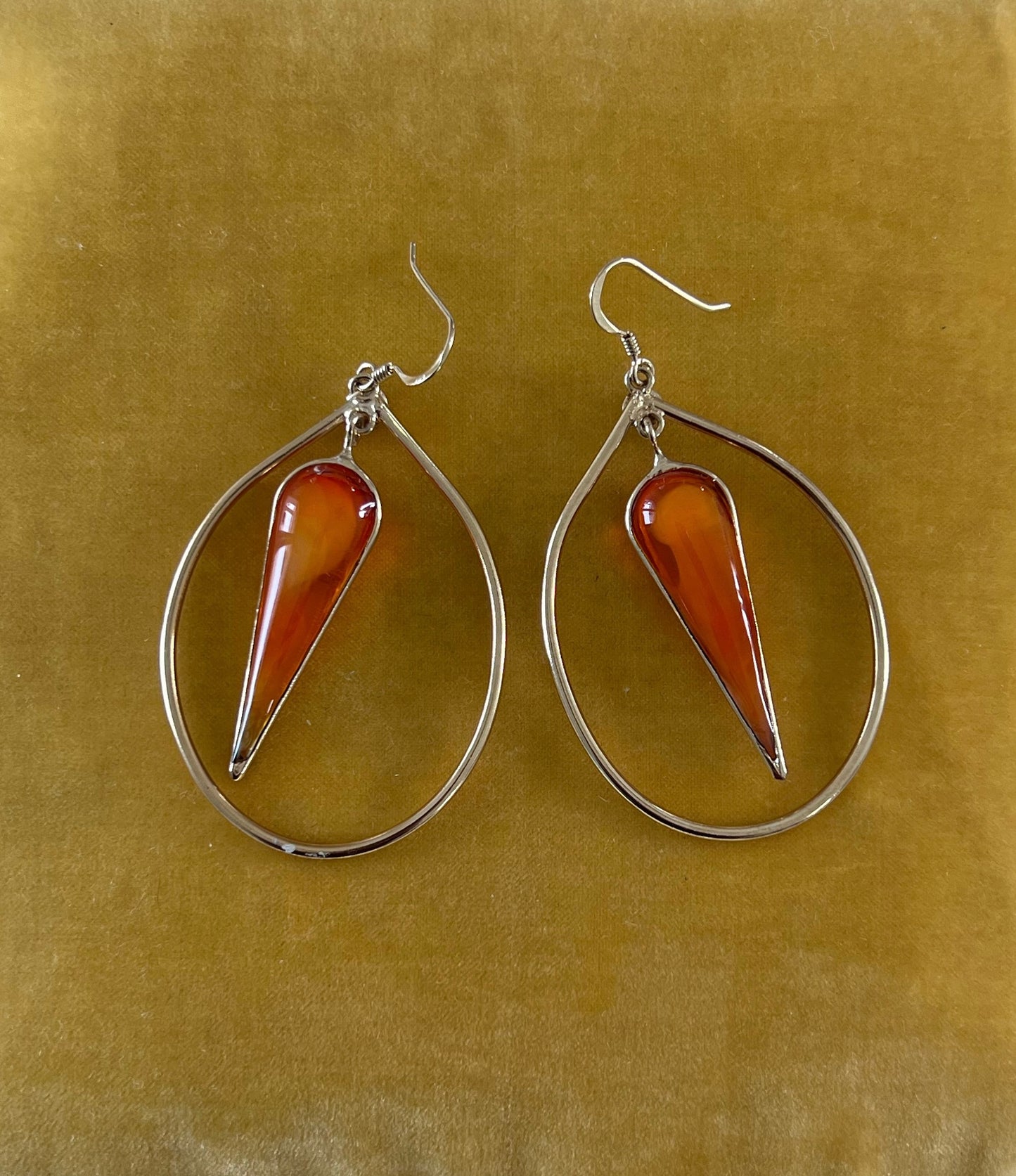 Earrings - Bamboo Celeste Orange