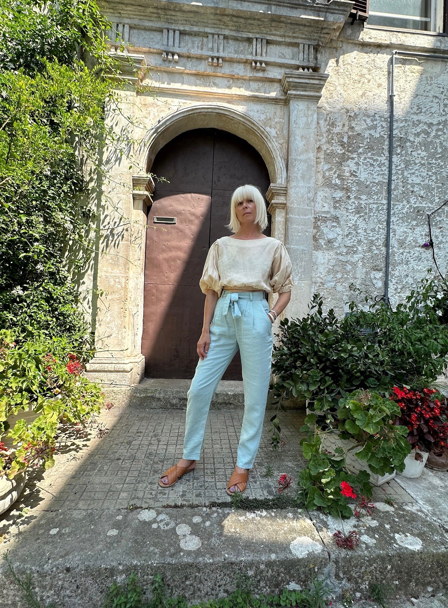 Pants - Linen Eucalyptus