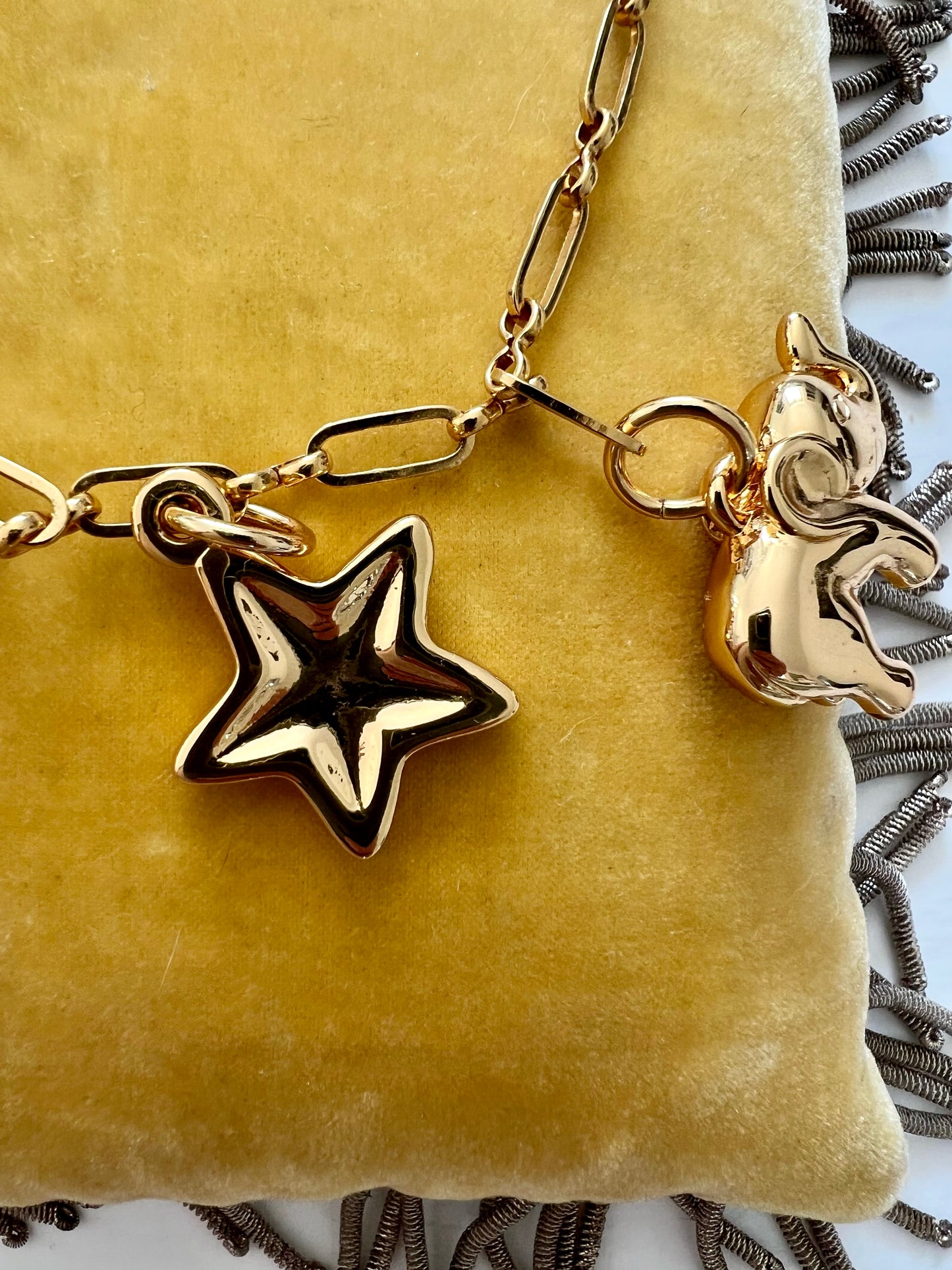 Necklace - Gold Chain with Charms Circus