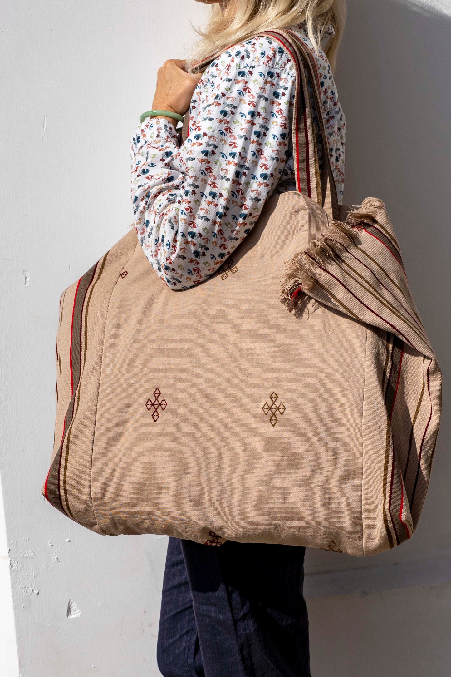 Bag - Bhutan DRUK Maxi Tote Bag Camel