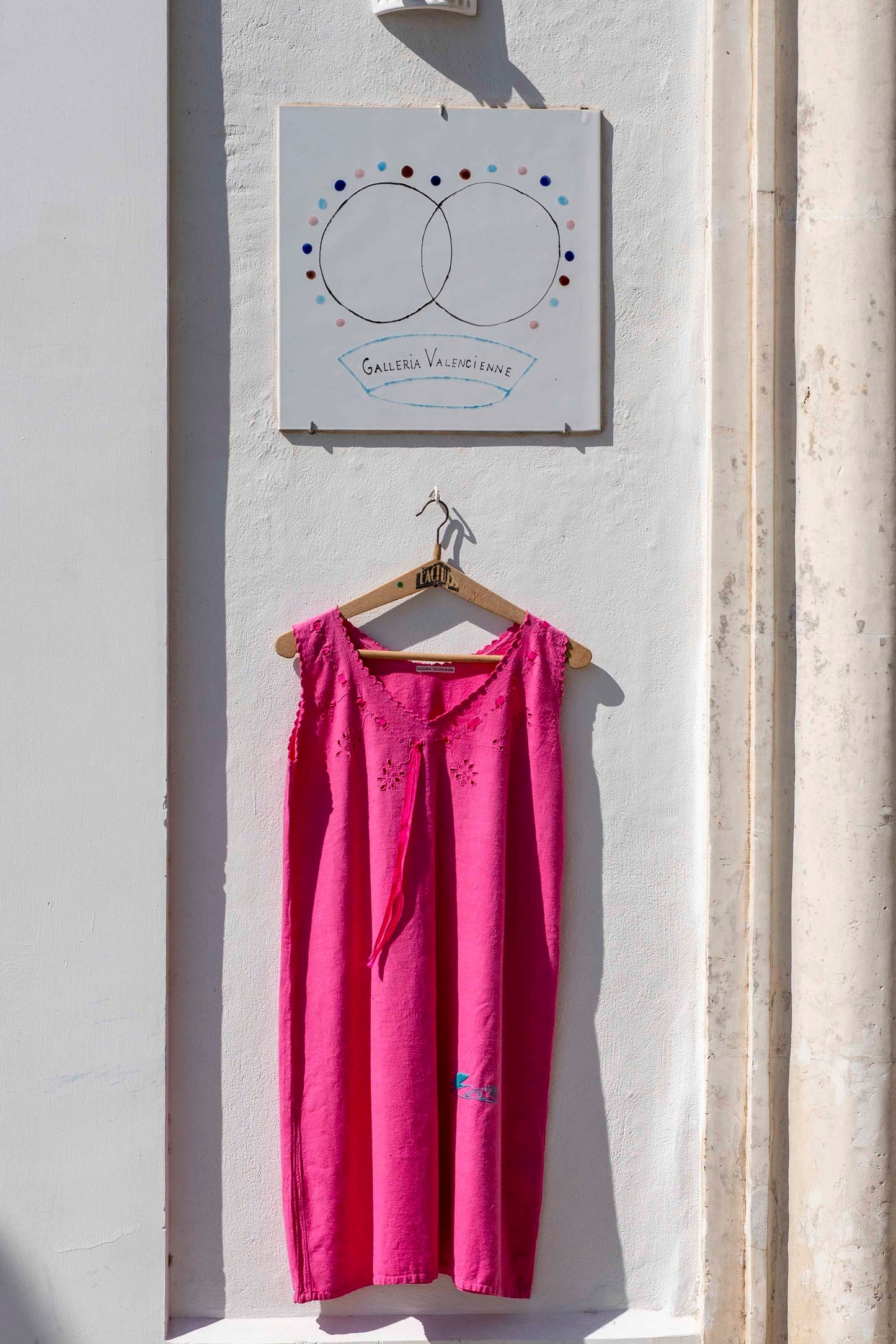 Vintage Nightdress - Fuchsia with Mermaid Turquoise
