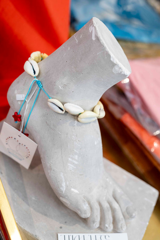 Bracciale - Bracciale alla caviglia Perle bianche barocche
