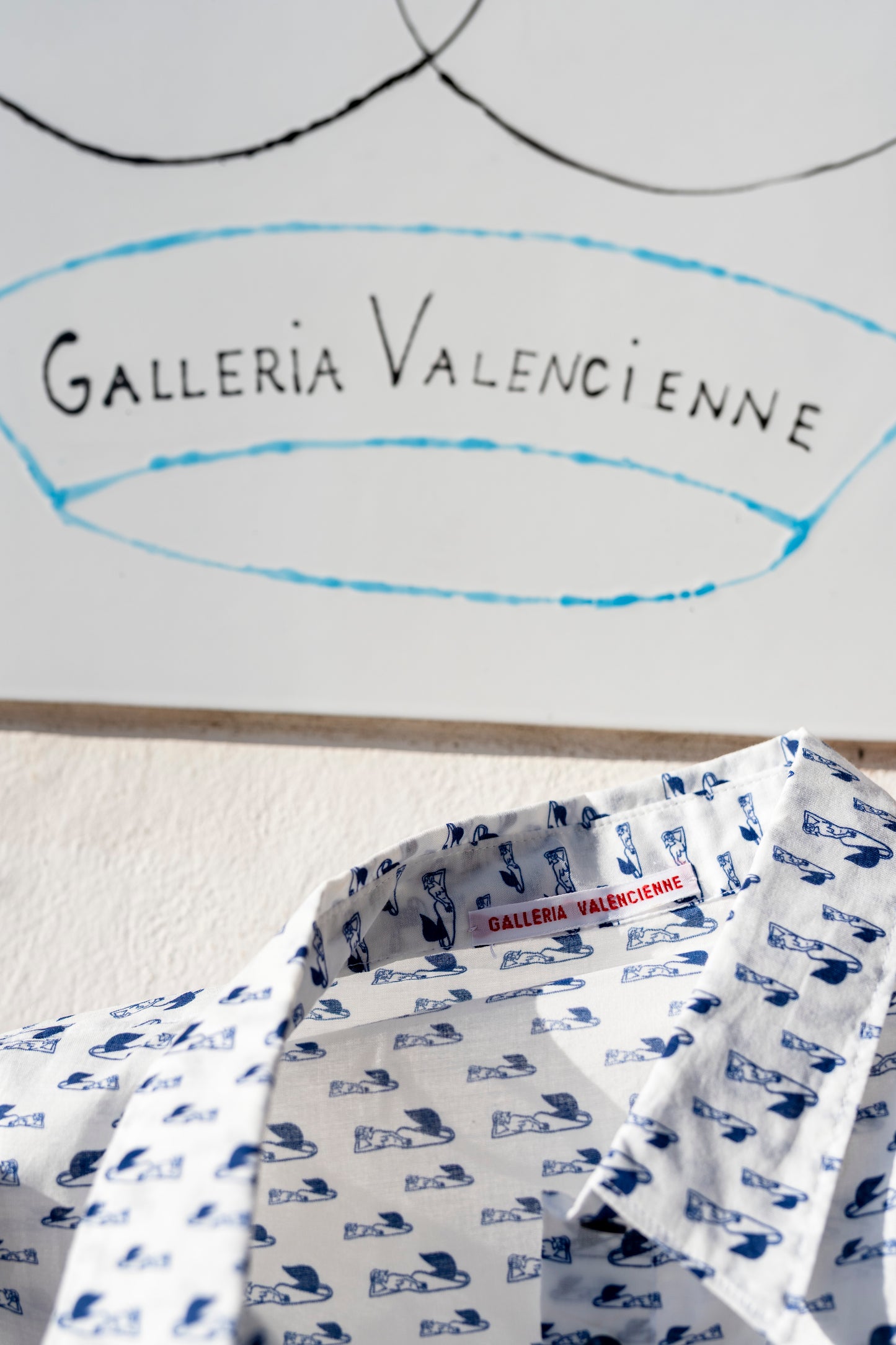 Chemise de pyjama pour femmes - Chemise Mela Sirena GV avec logo et ombrellone brodé