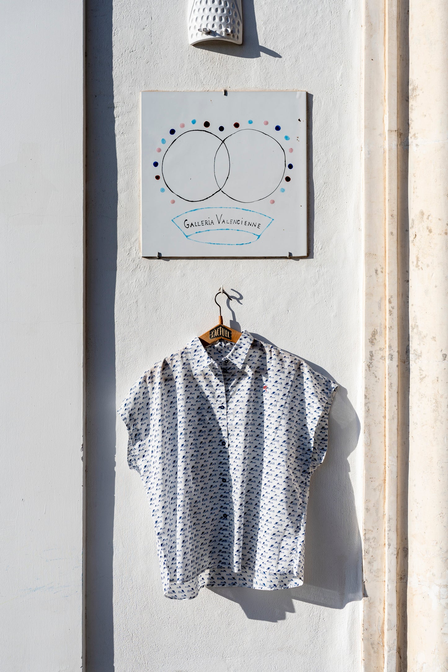 Chemise de pyjama pour femmes - Chemise Mela Sirena GV avec logo et ombrellone brodé
