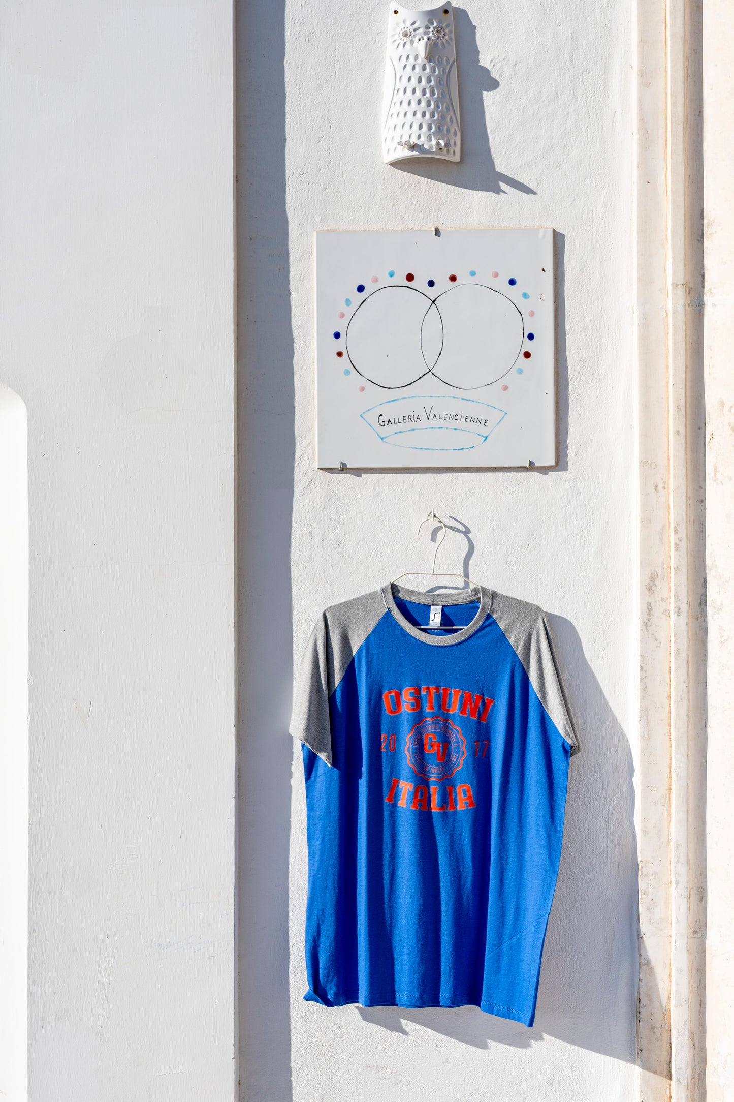 T-shirt - Short Sleeve Grey /Blue Baseball Ostuni Unisex
