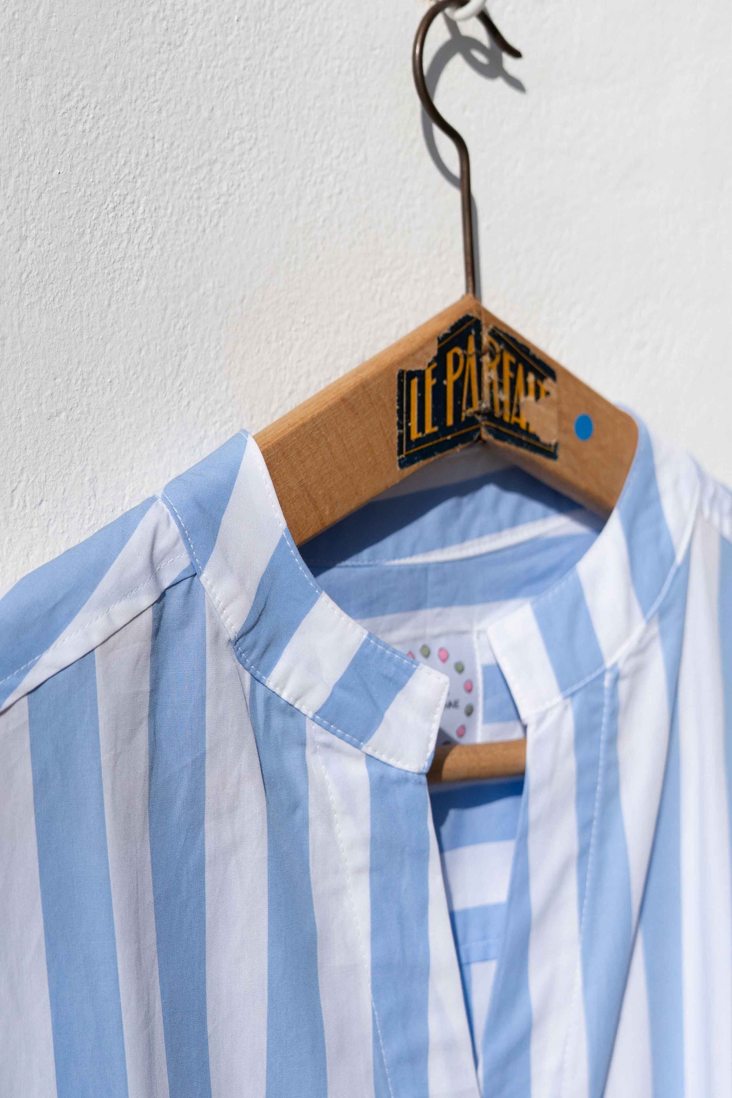 Robe - Robe Gina grande rayures bleu ciel