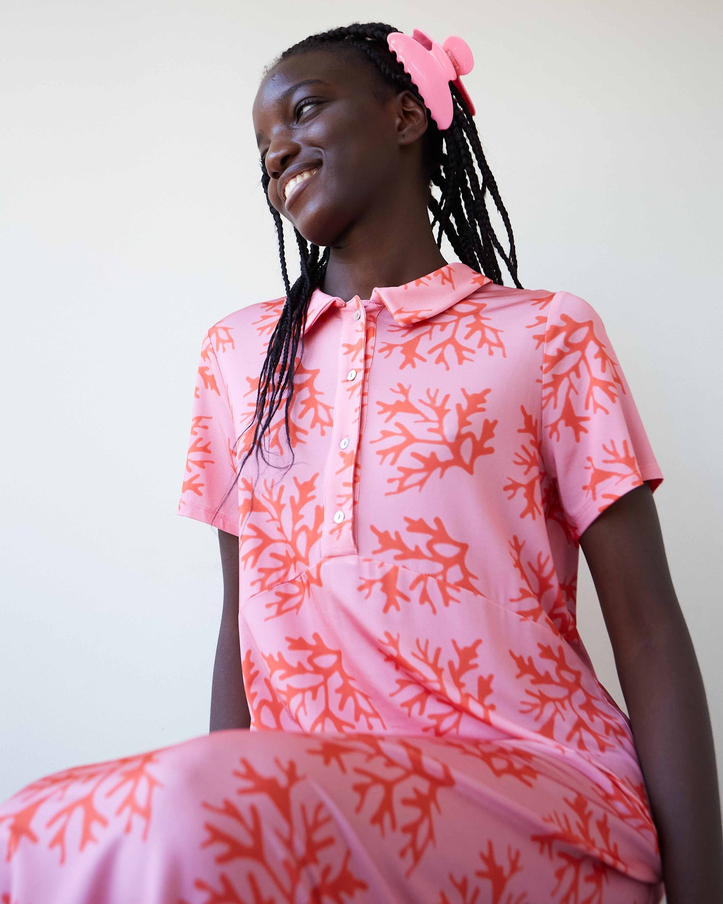 Vestito - Vestito FLAO Rosso Corallo Rosa