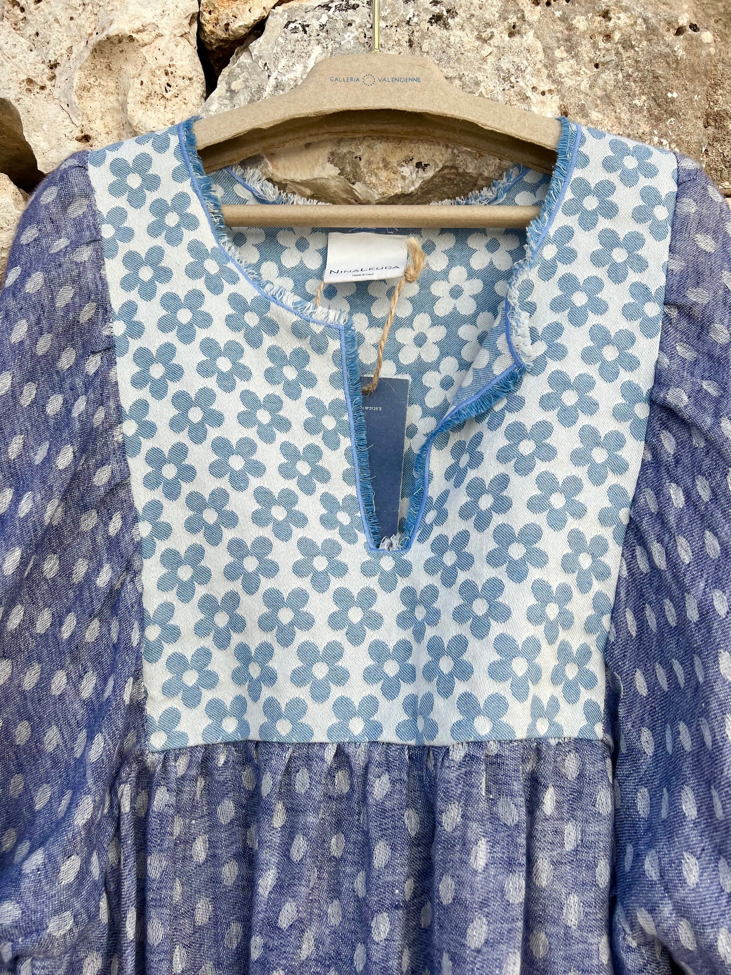 Top - Linen round points and puglia tipical fabric