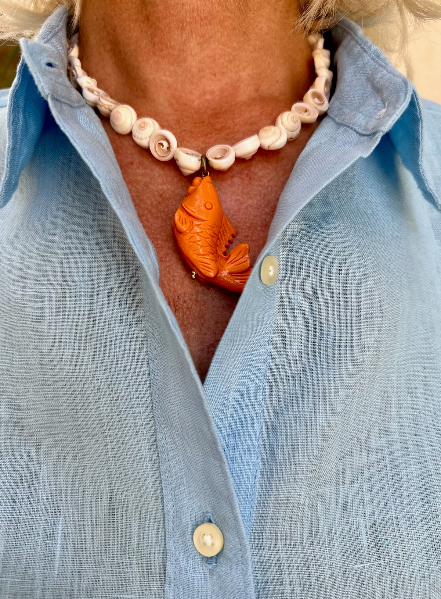 Necklace - Orange Fish