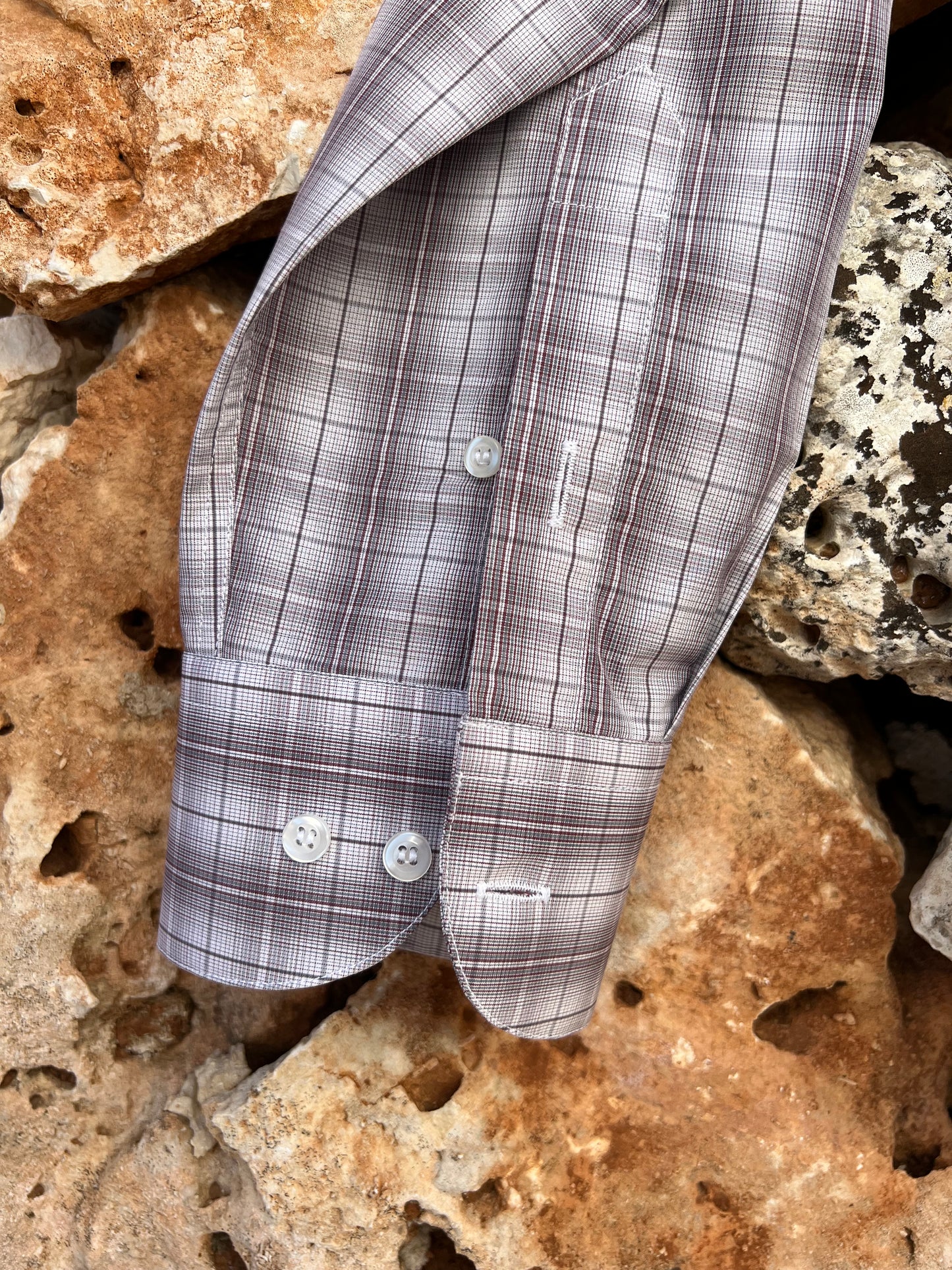 Shirt Men - Classic Madras Plum