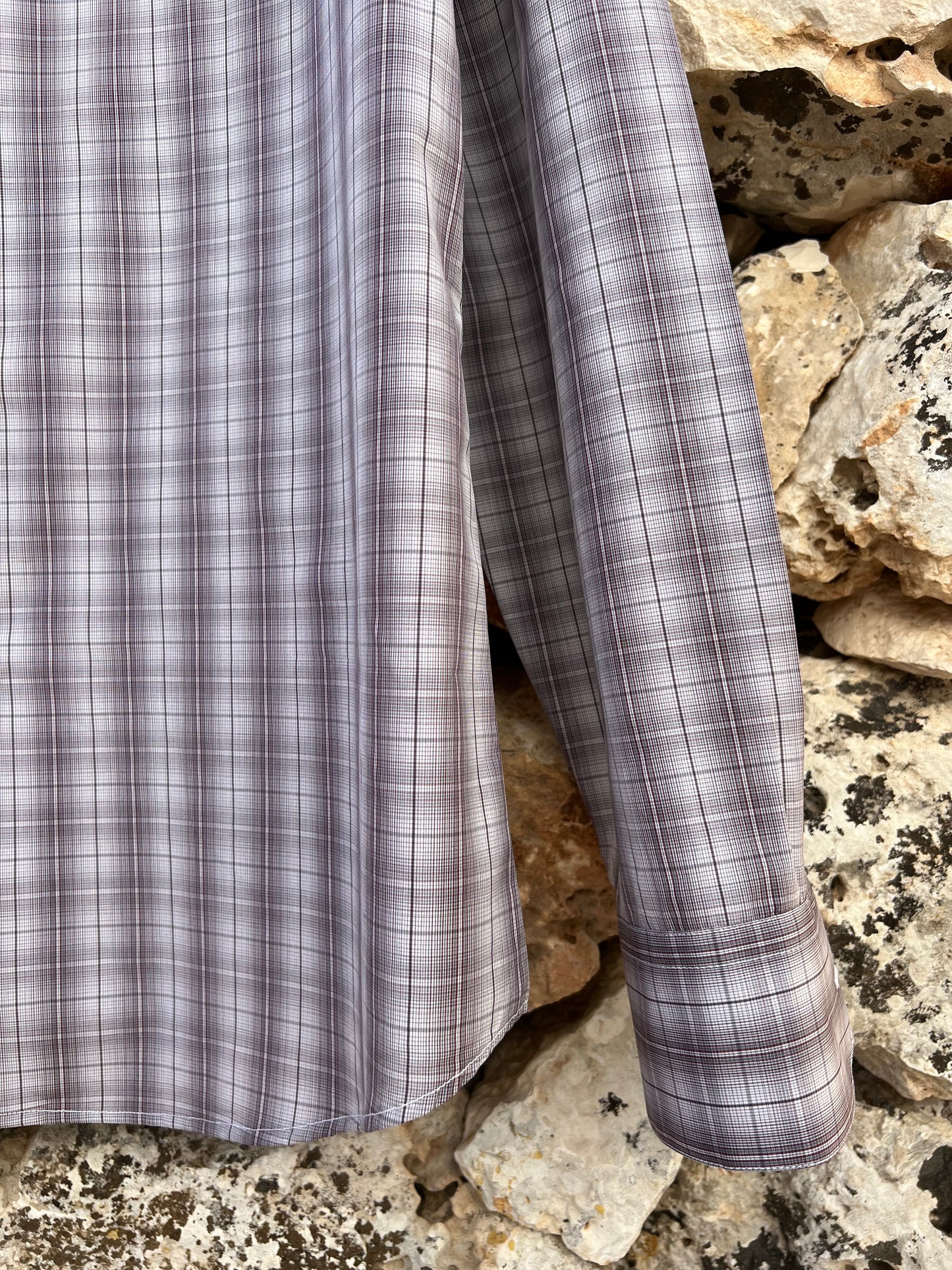 Shirt Men - Classic Madras Plum