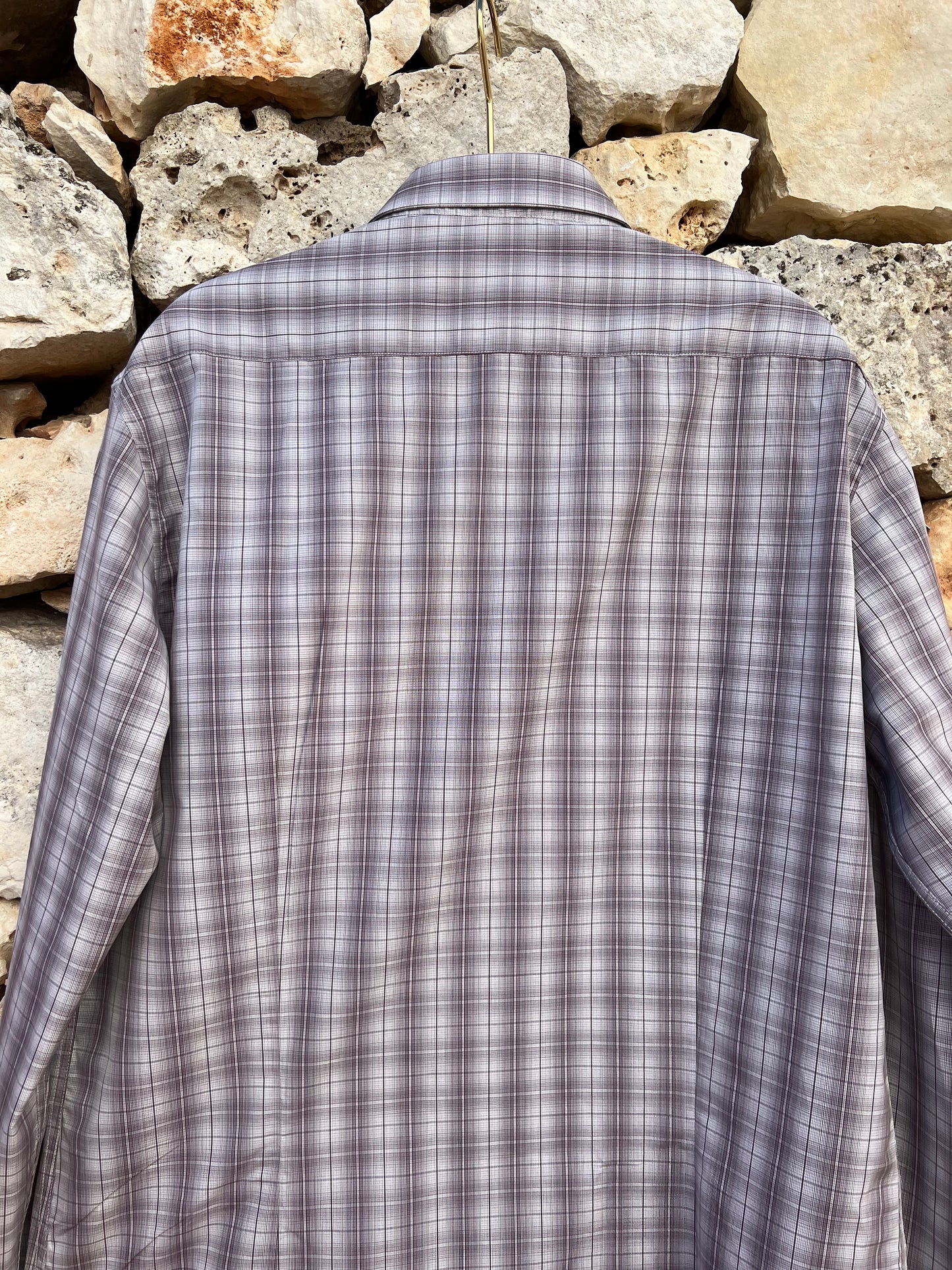 Shirt Men - Classic Madras Plum