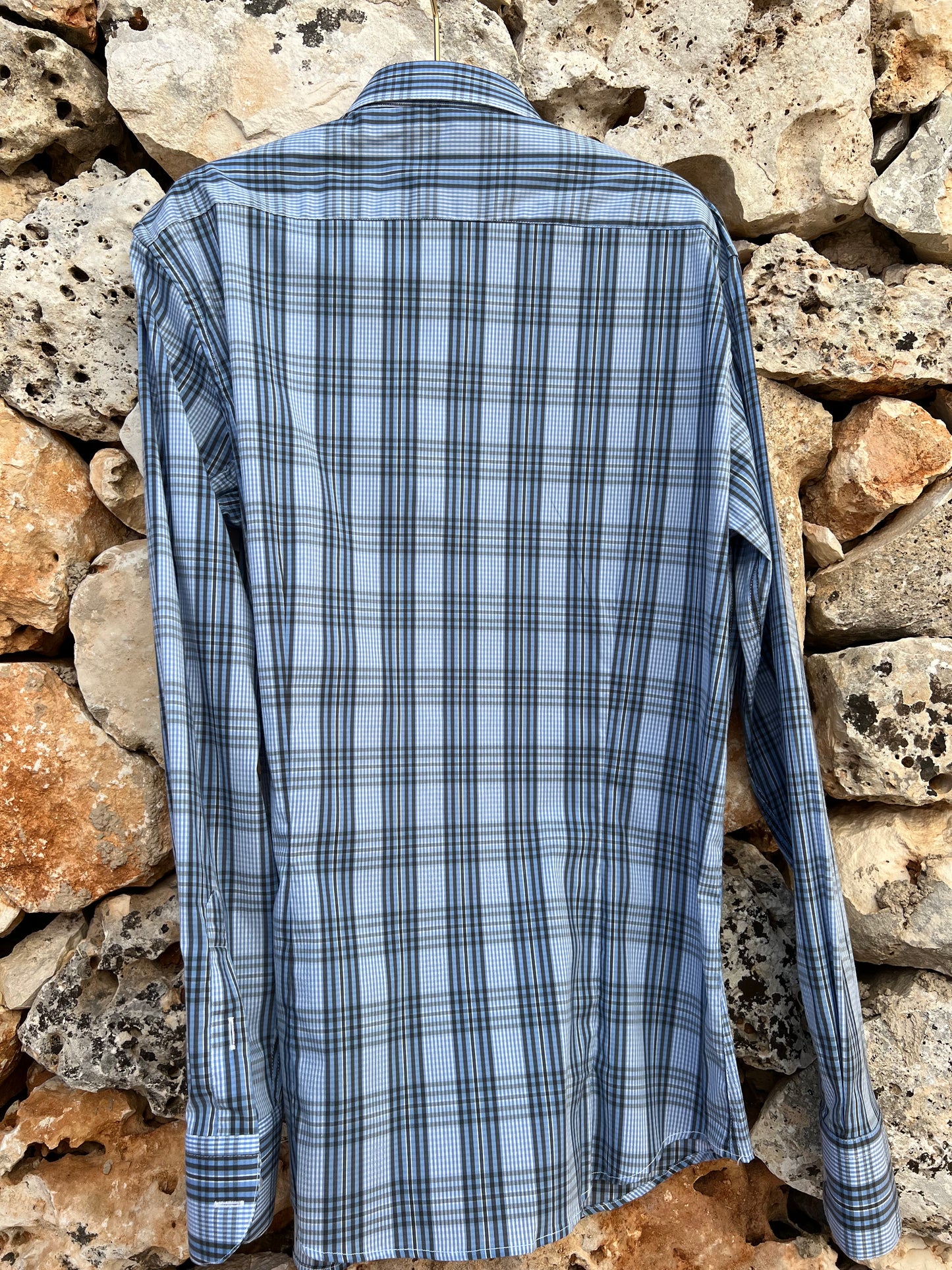 Shirt Men - Classic Madras Blue