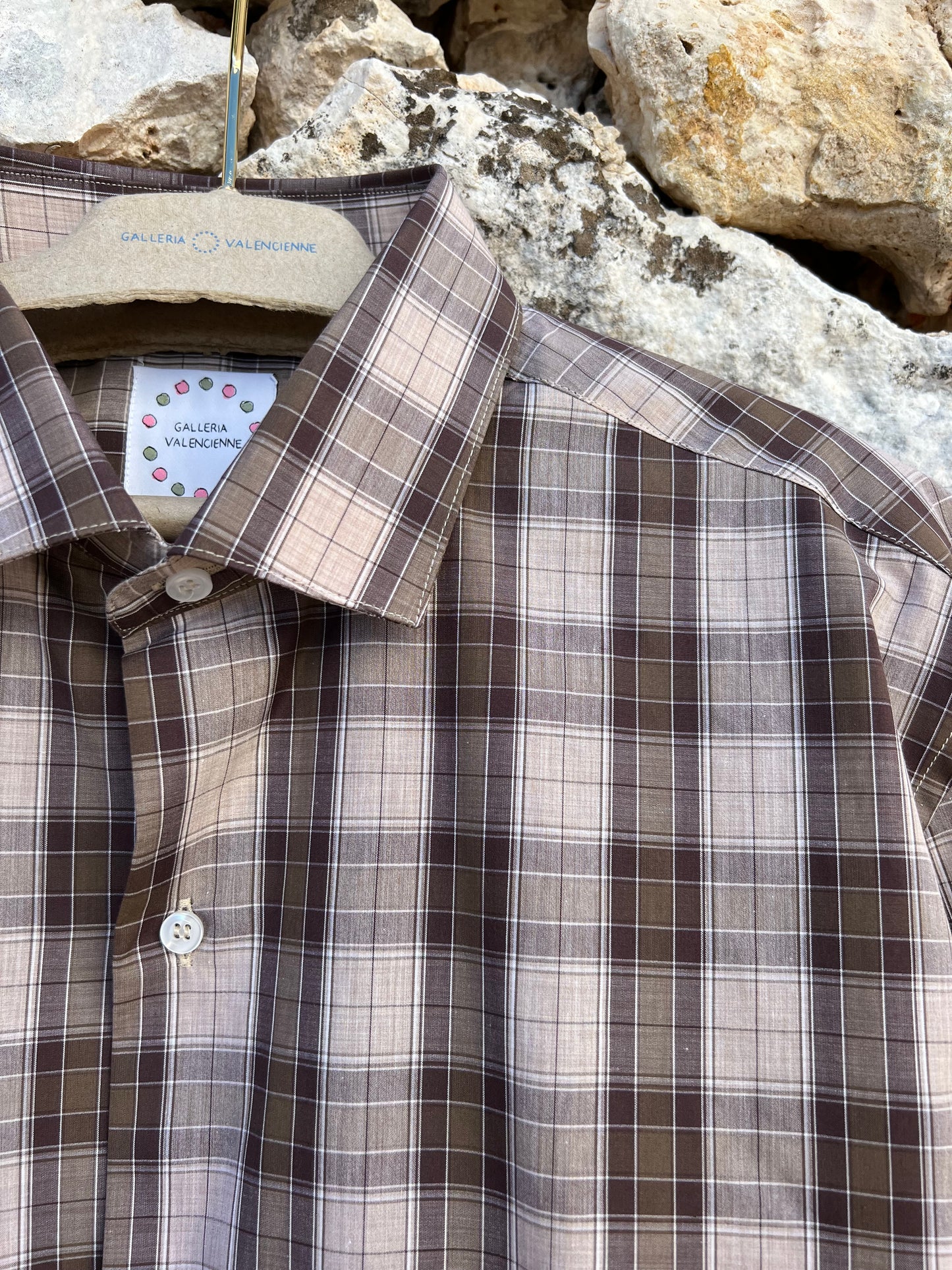 Shirt Men - Classic Madras Brown