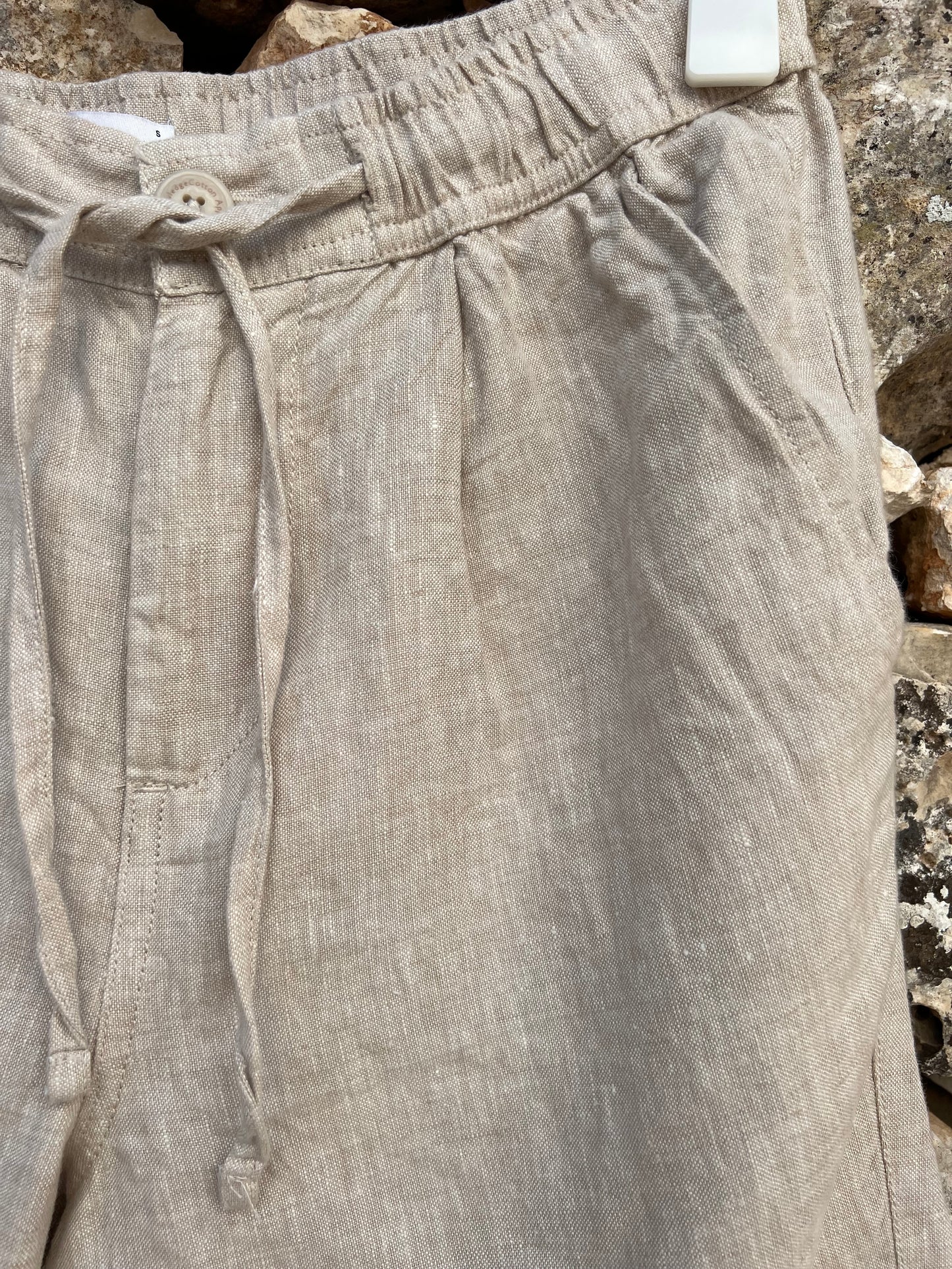 Short Men - Linen Light feather Grey Short