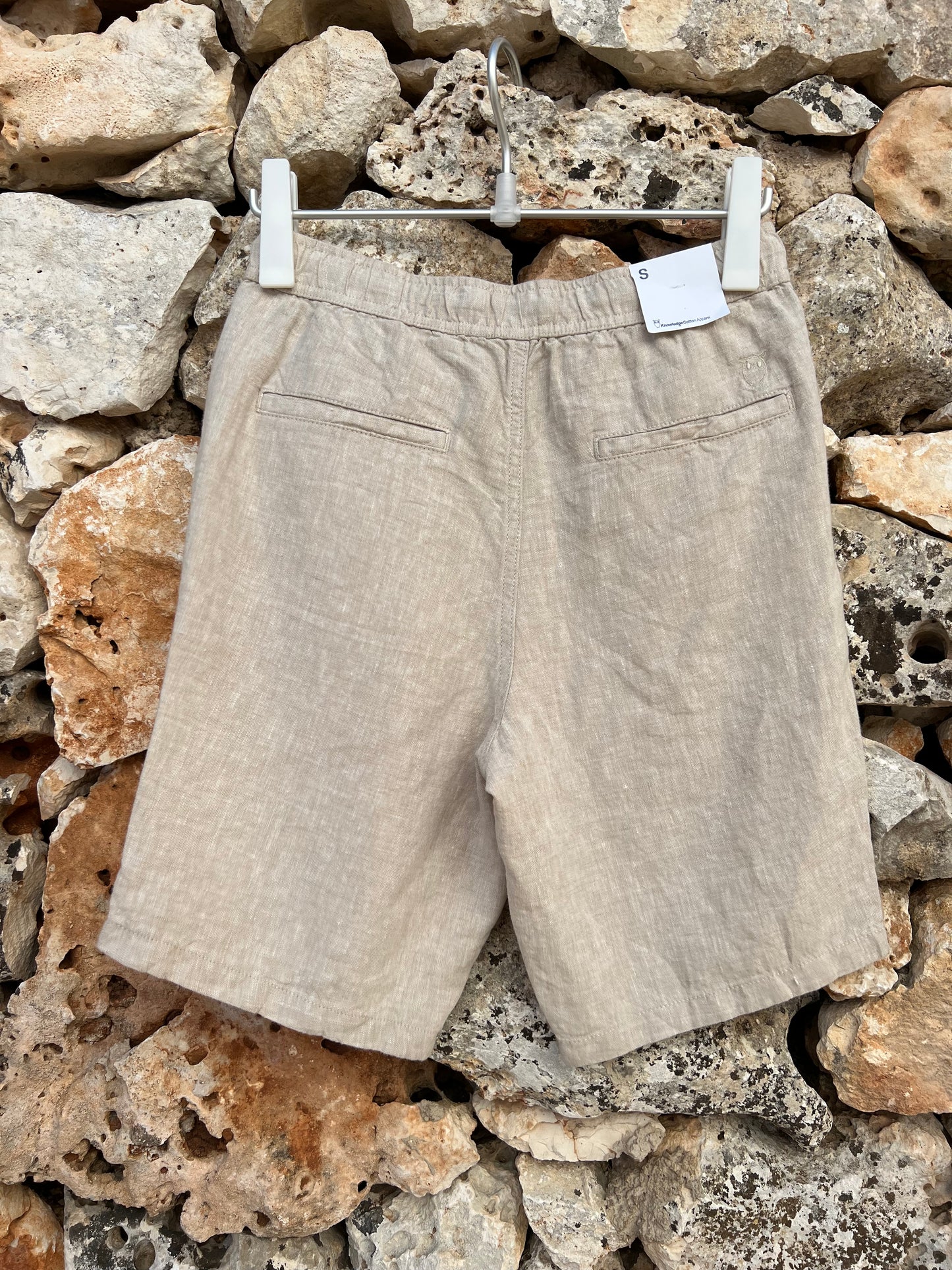 Short Men - Linen Light feather Grey Short
