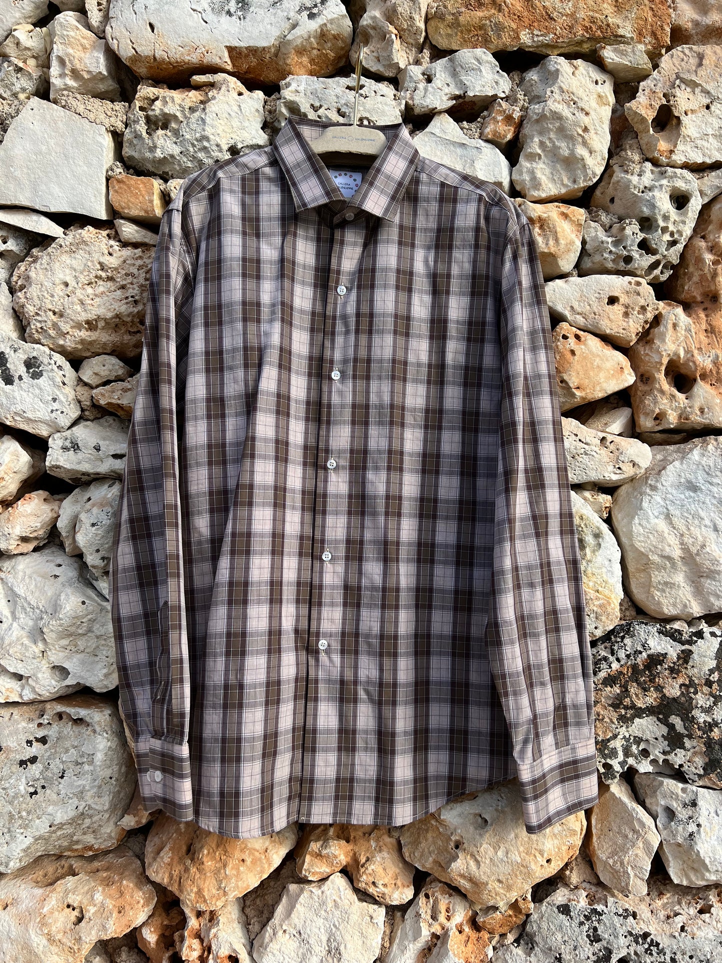 Shirt Men - Classic Madras Brown