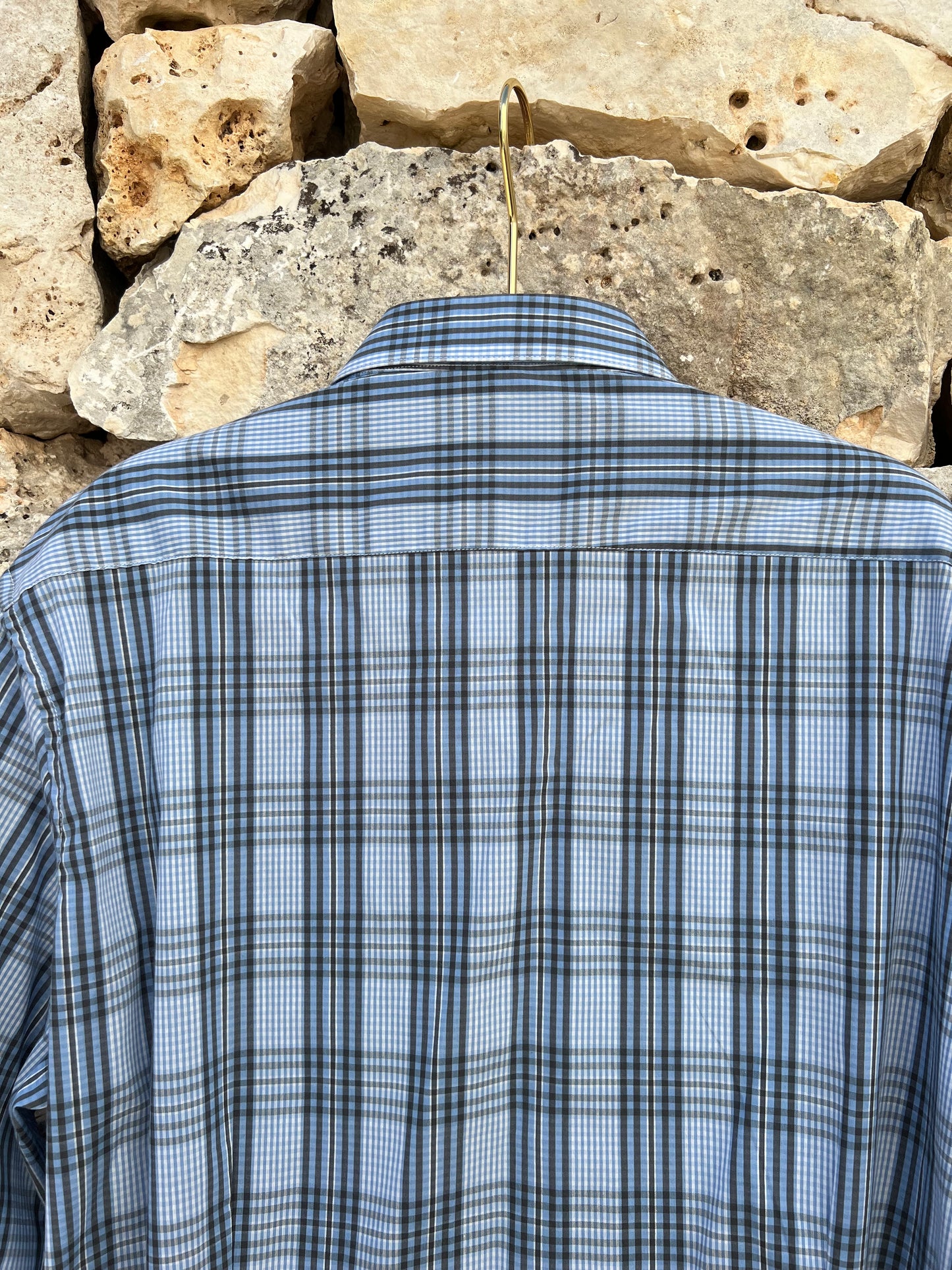 Shirt Men - Classic Madras Blue