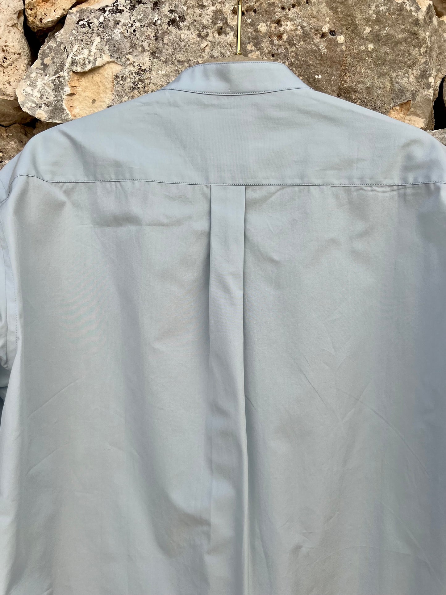 Shirt Men - Mao Collar Airy blue