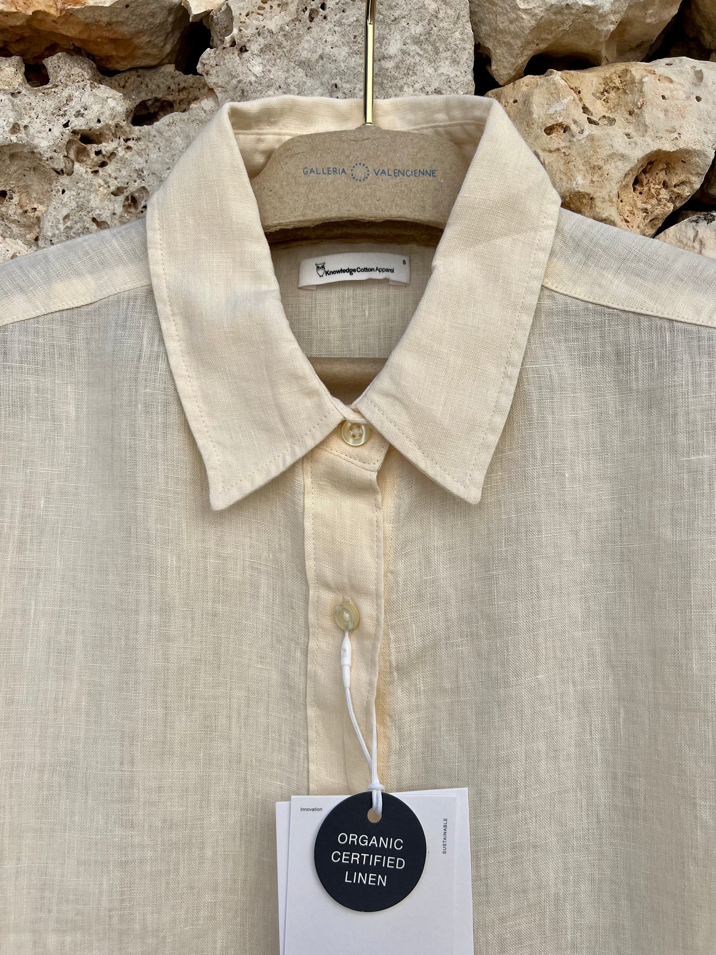 Shirt women - Butter Cream Sort Sleeve Linen