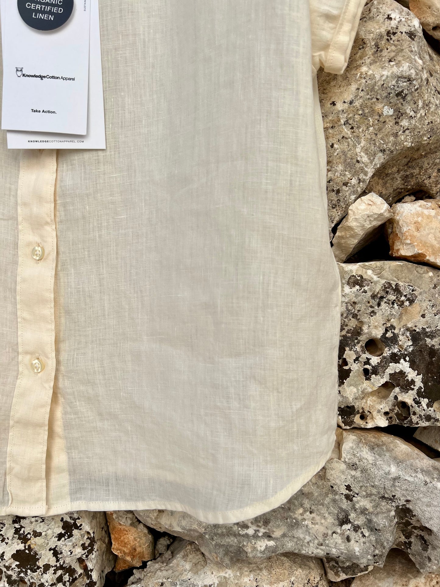 Shirt women - Butter Cream Sort Sleeve Linen