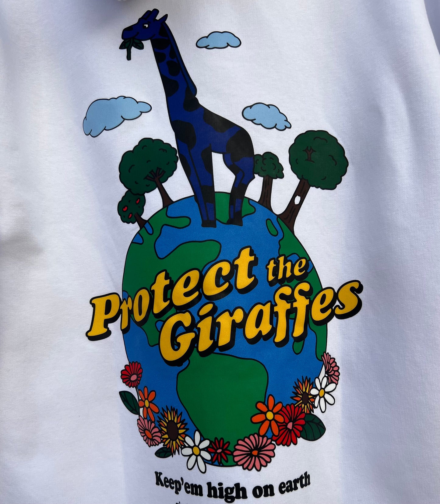 Hoodie - White Protect the Giraffes