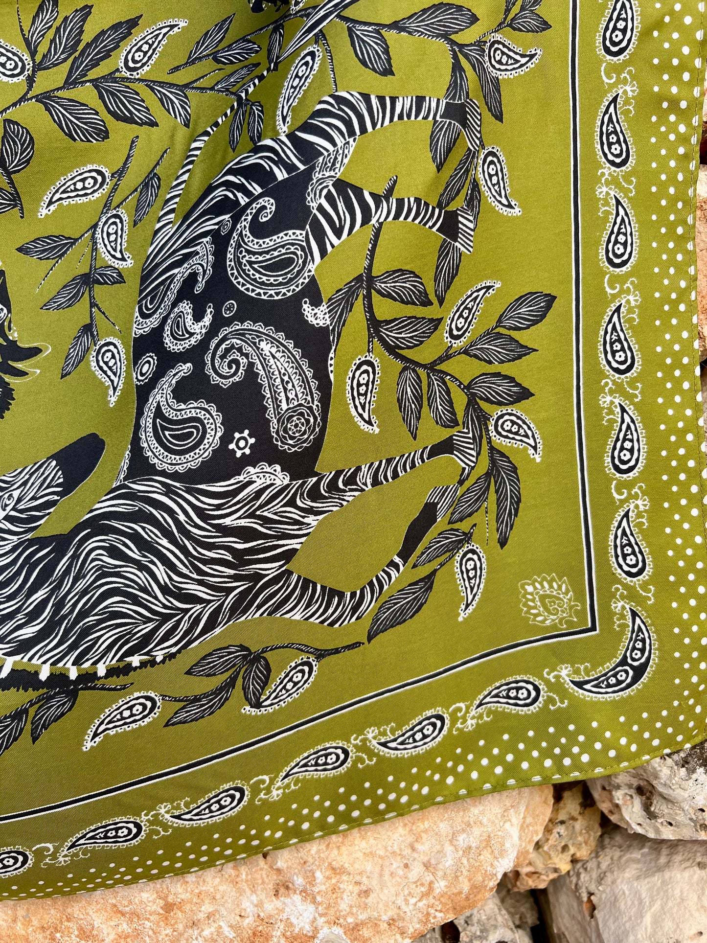 Scarf - Carre Zack Khaki