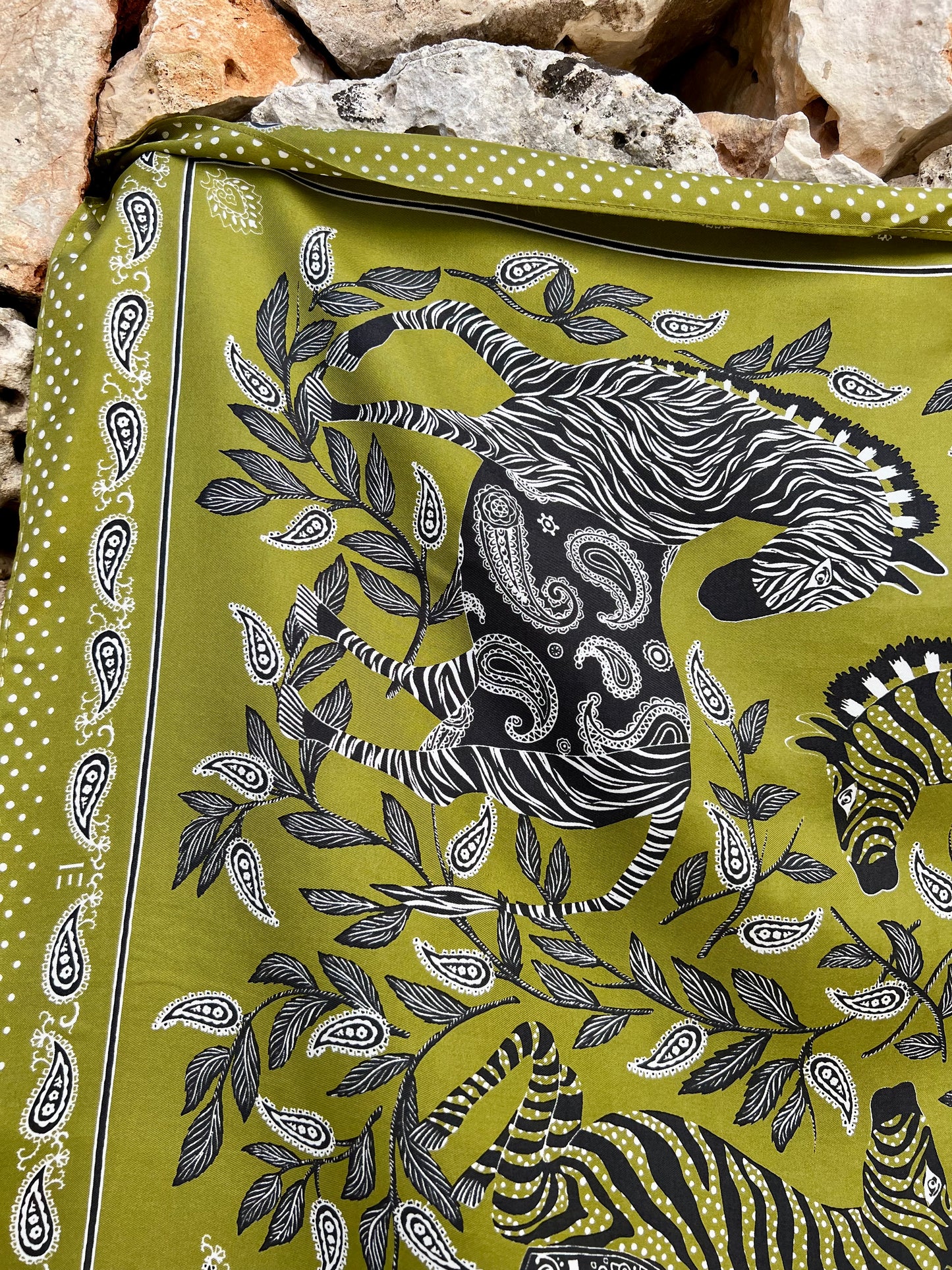 Scarf - Carre Zack Khaki