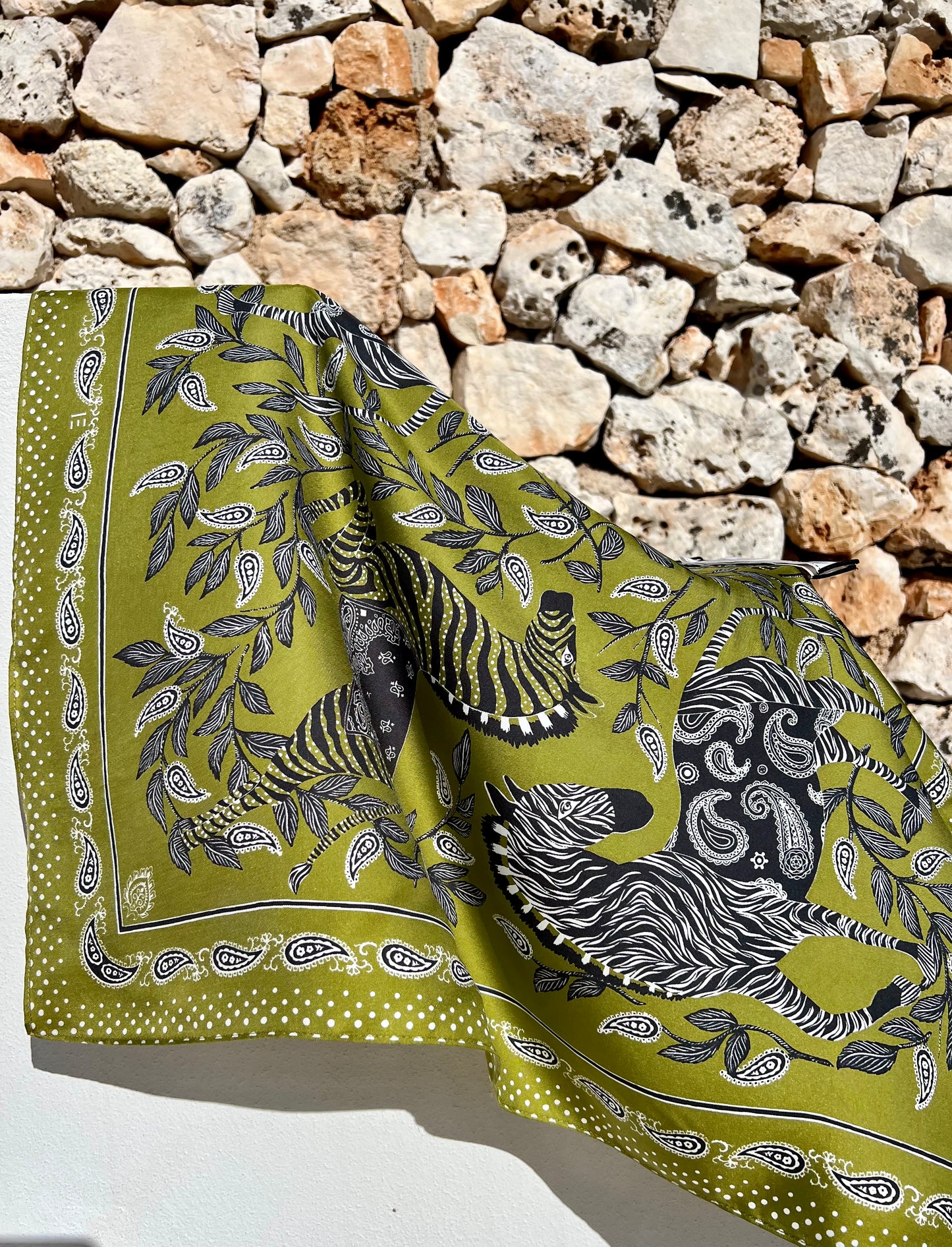 Scarf - Carre Zack Khaki