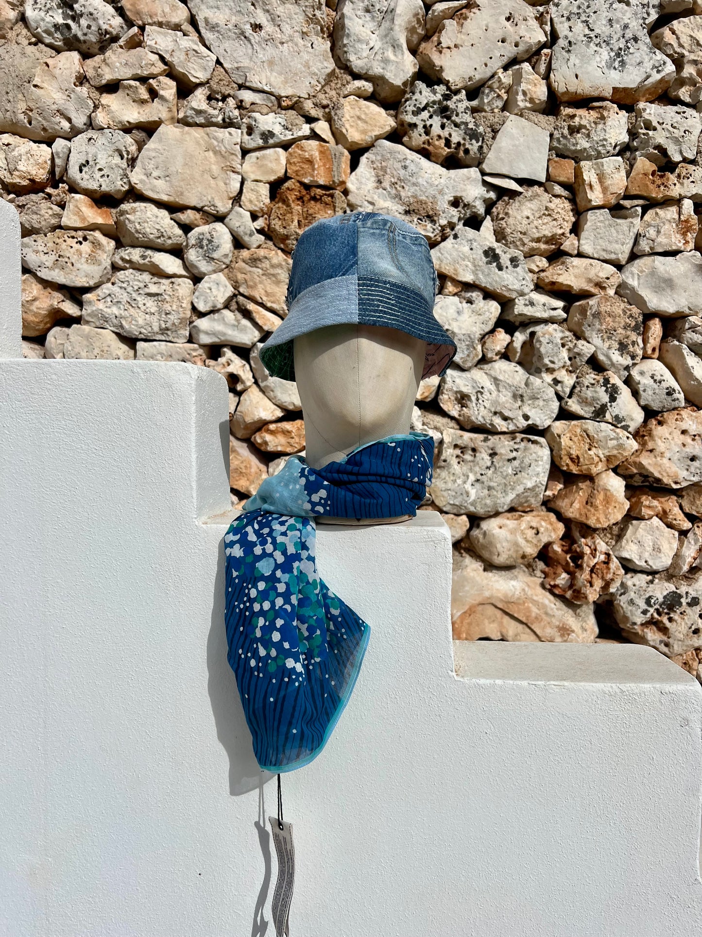 Scarf - Square 100 Ecume Blue