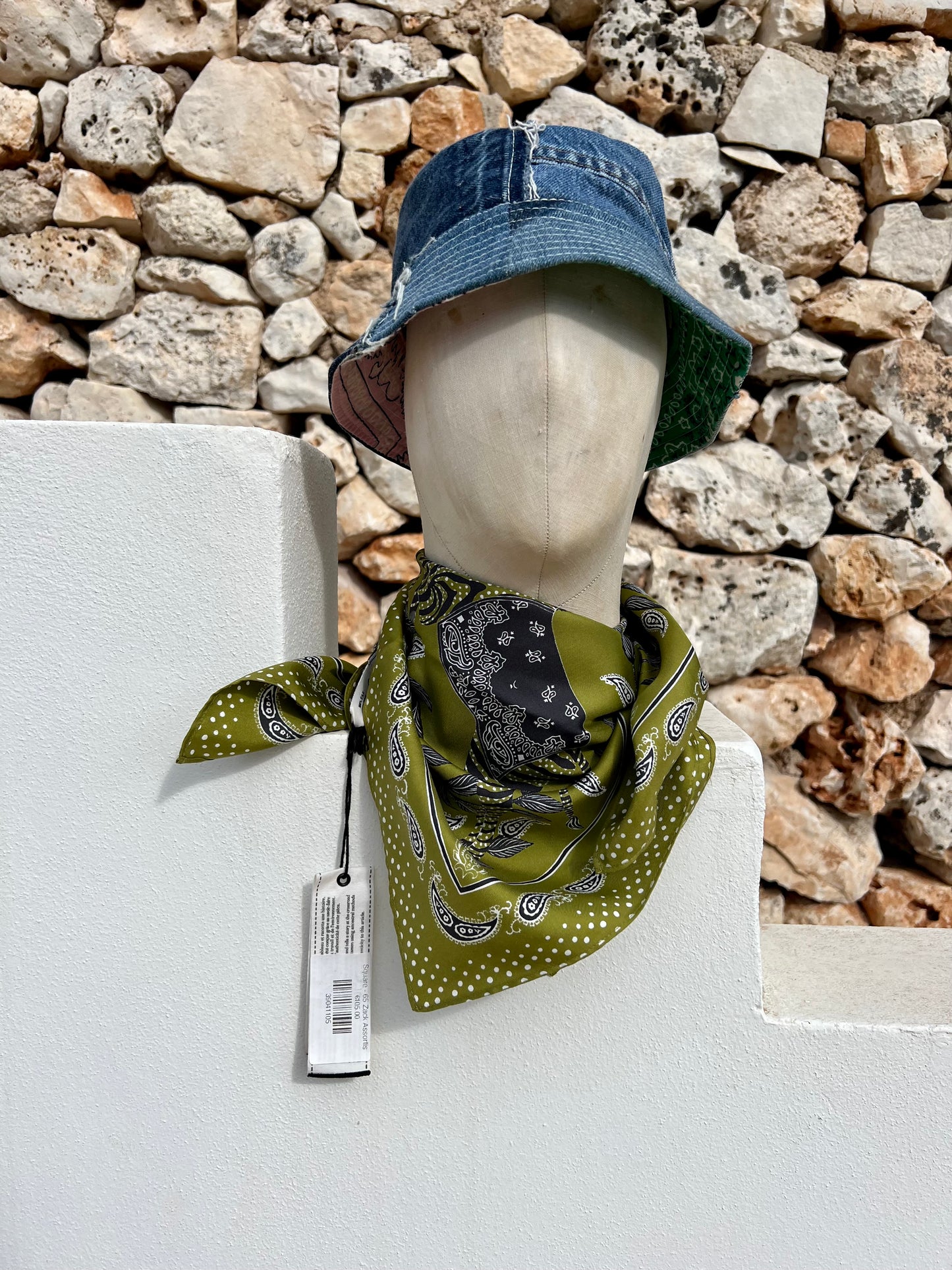 Scarf - Carre Zack Khaki