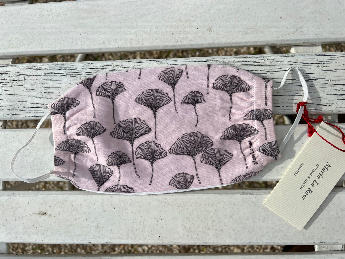 Mask - Pink and Grey Palm