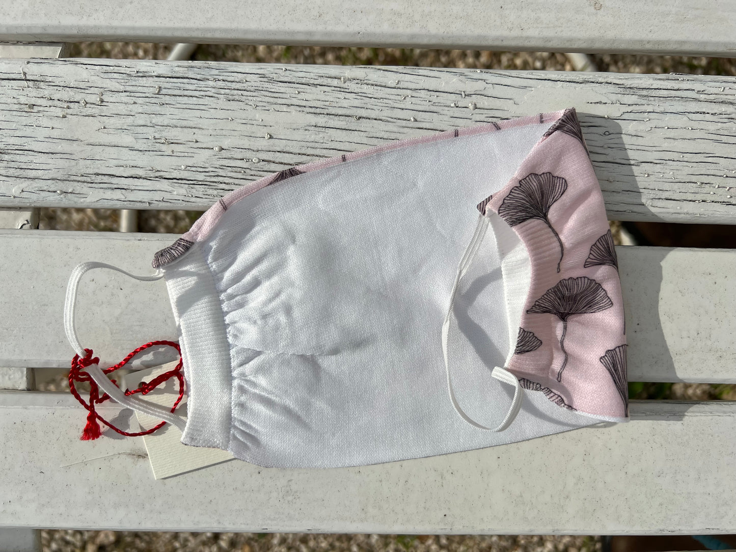 Mask - Pink and Grey Palm