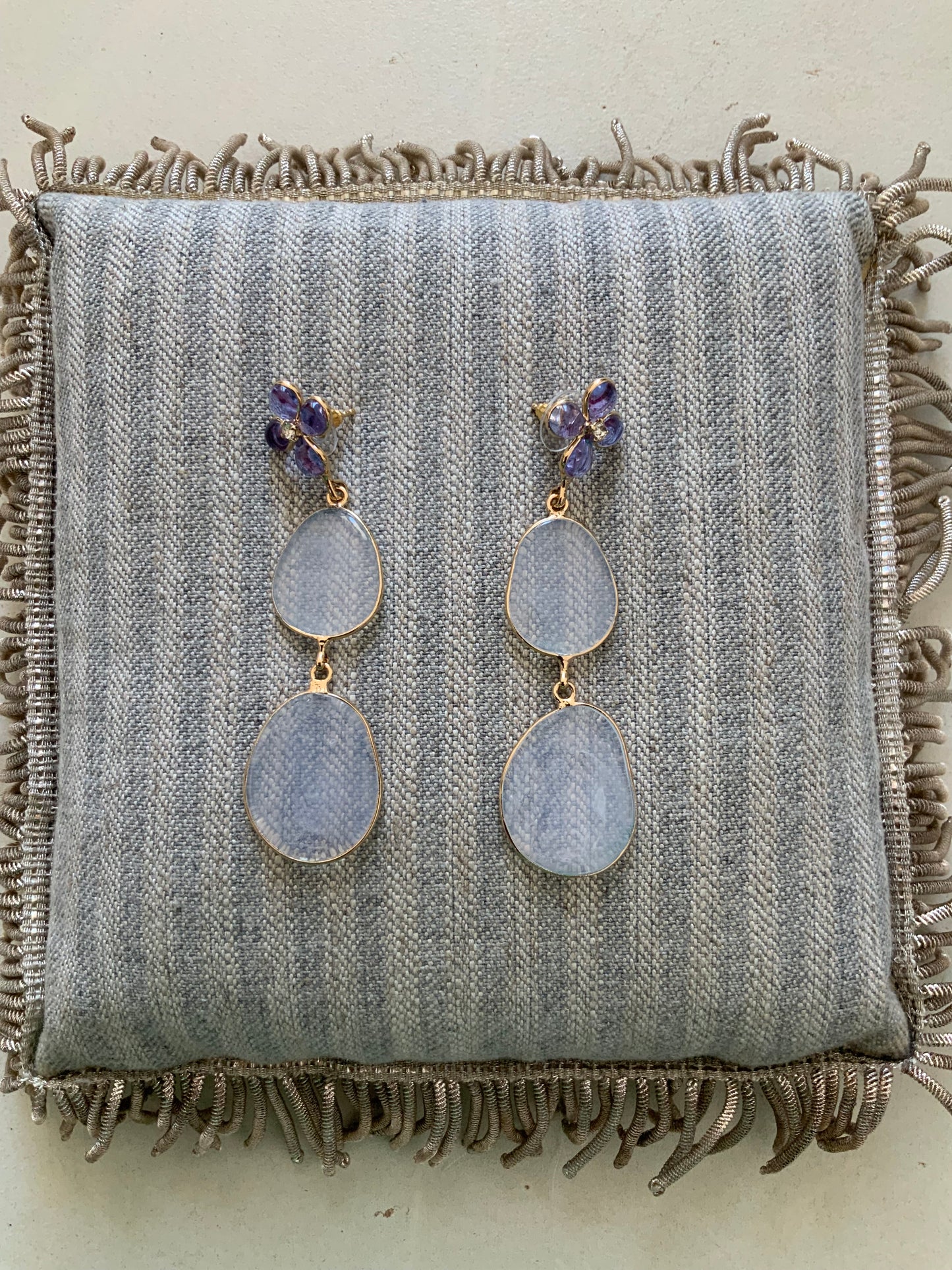Earrings - Long double Luna Opaline