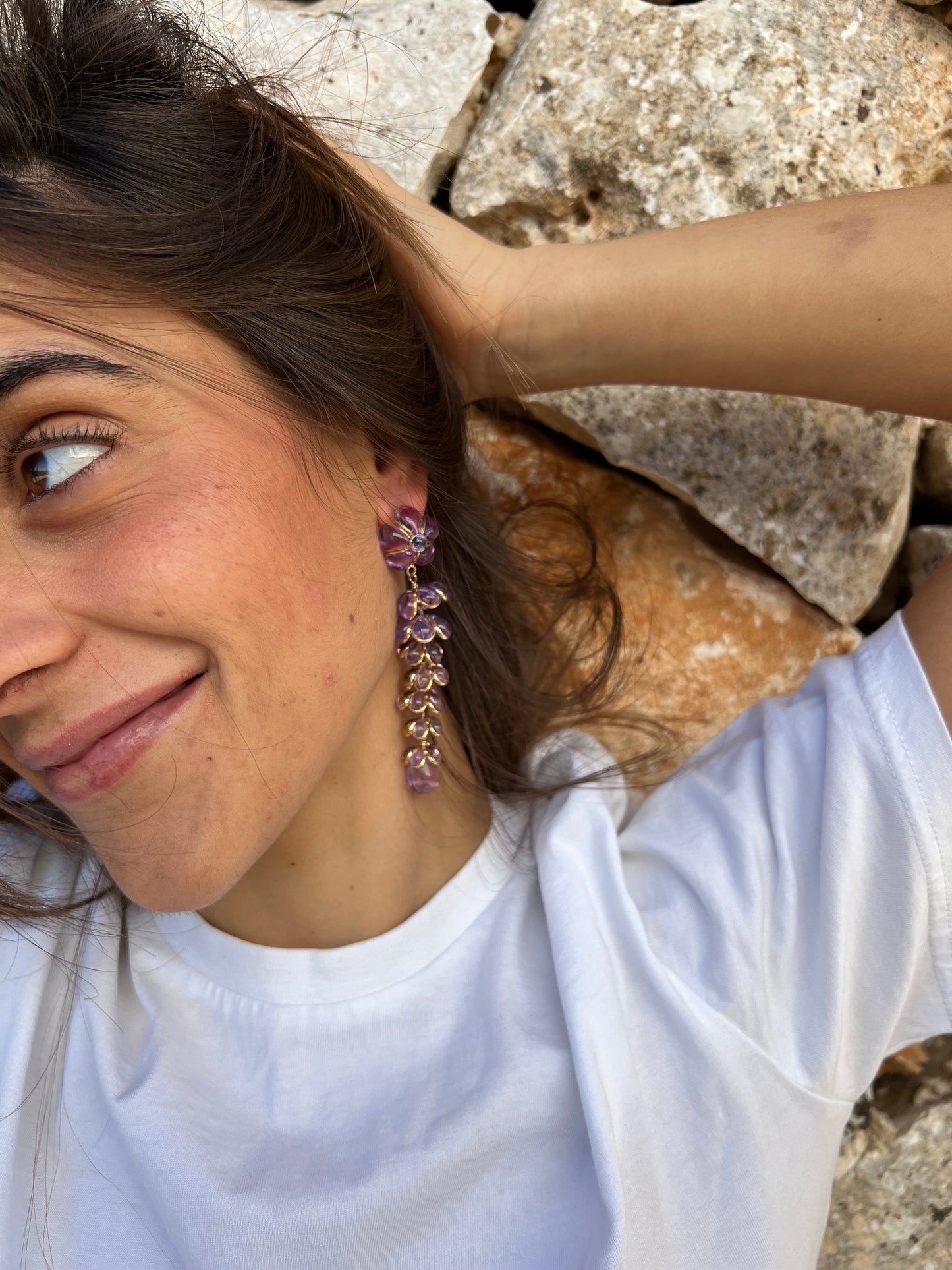 Earrings - Hop purple