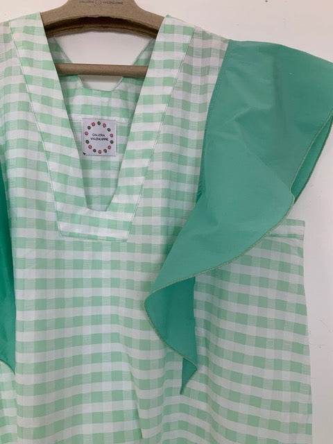 Dress - SOFIA With Ruffles Sea Green