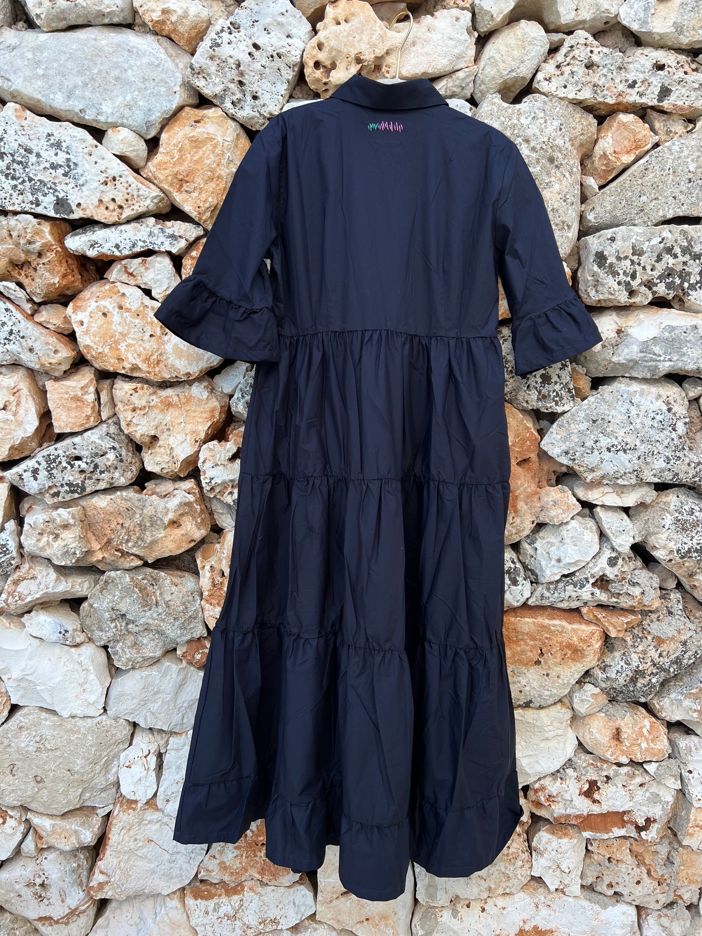 Dress - Chiara Embroidered night blue