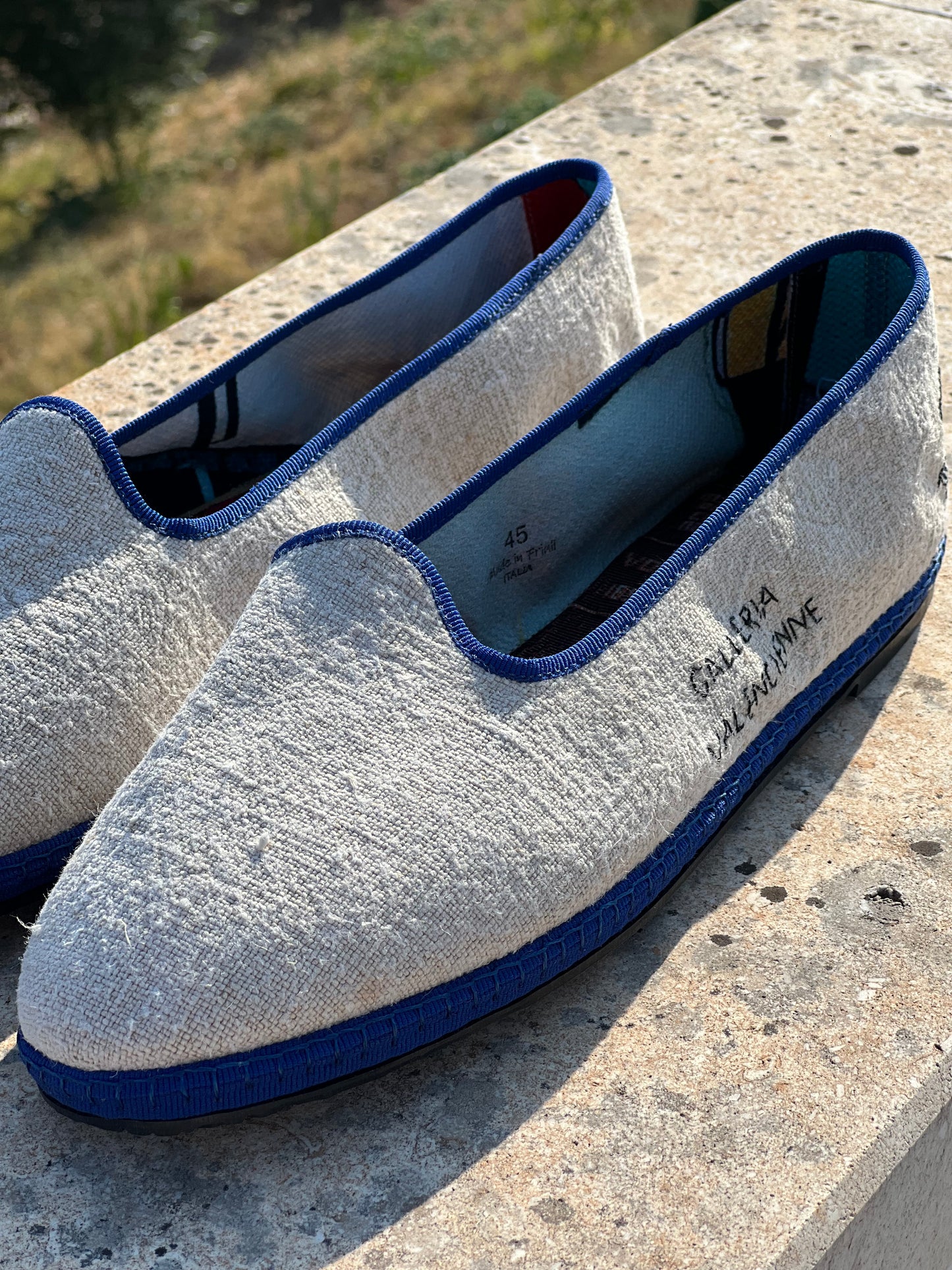 Shoes Men - Friulane Electric Blue Embroidery x GV