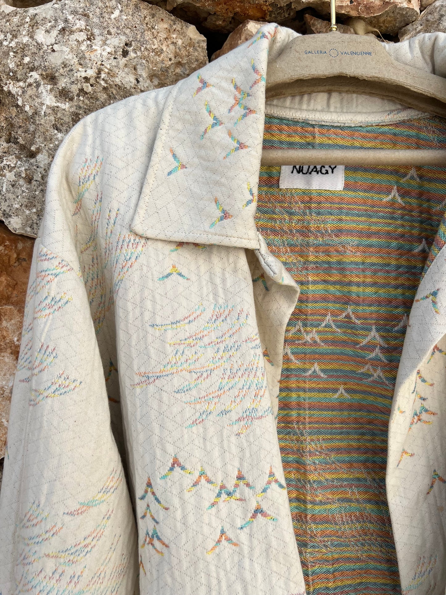 Jacket Men - Beige & Rainbow - Nuagy