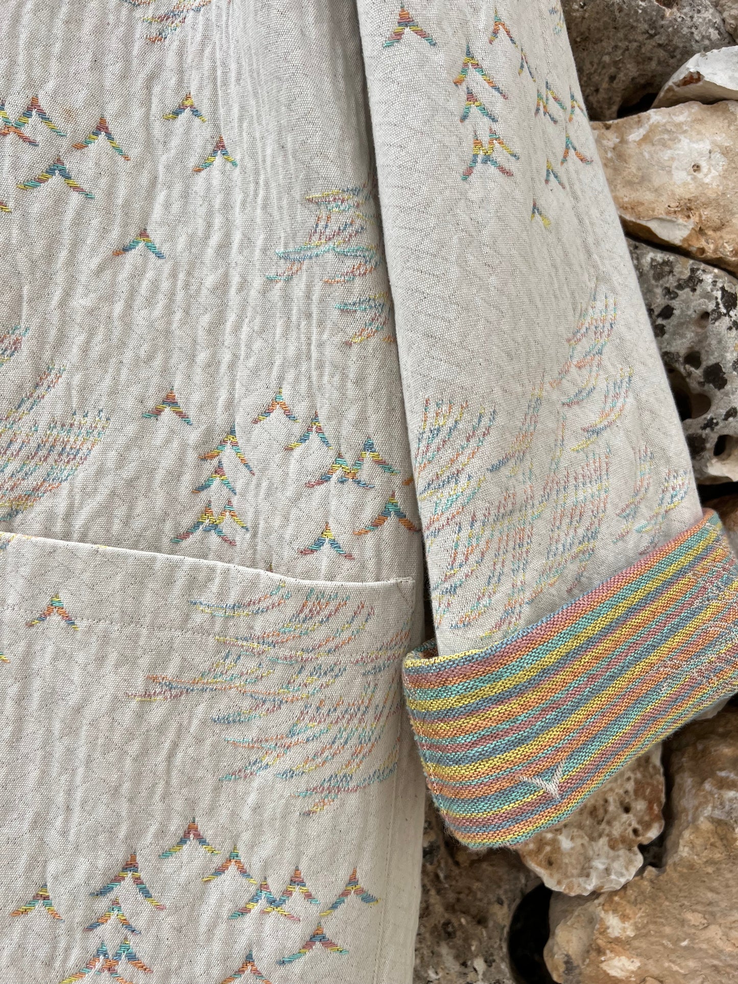 Jacket Men - Beige & Rainbow - Nuagy