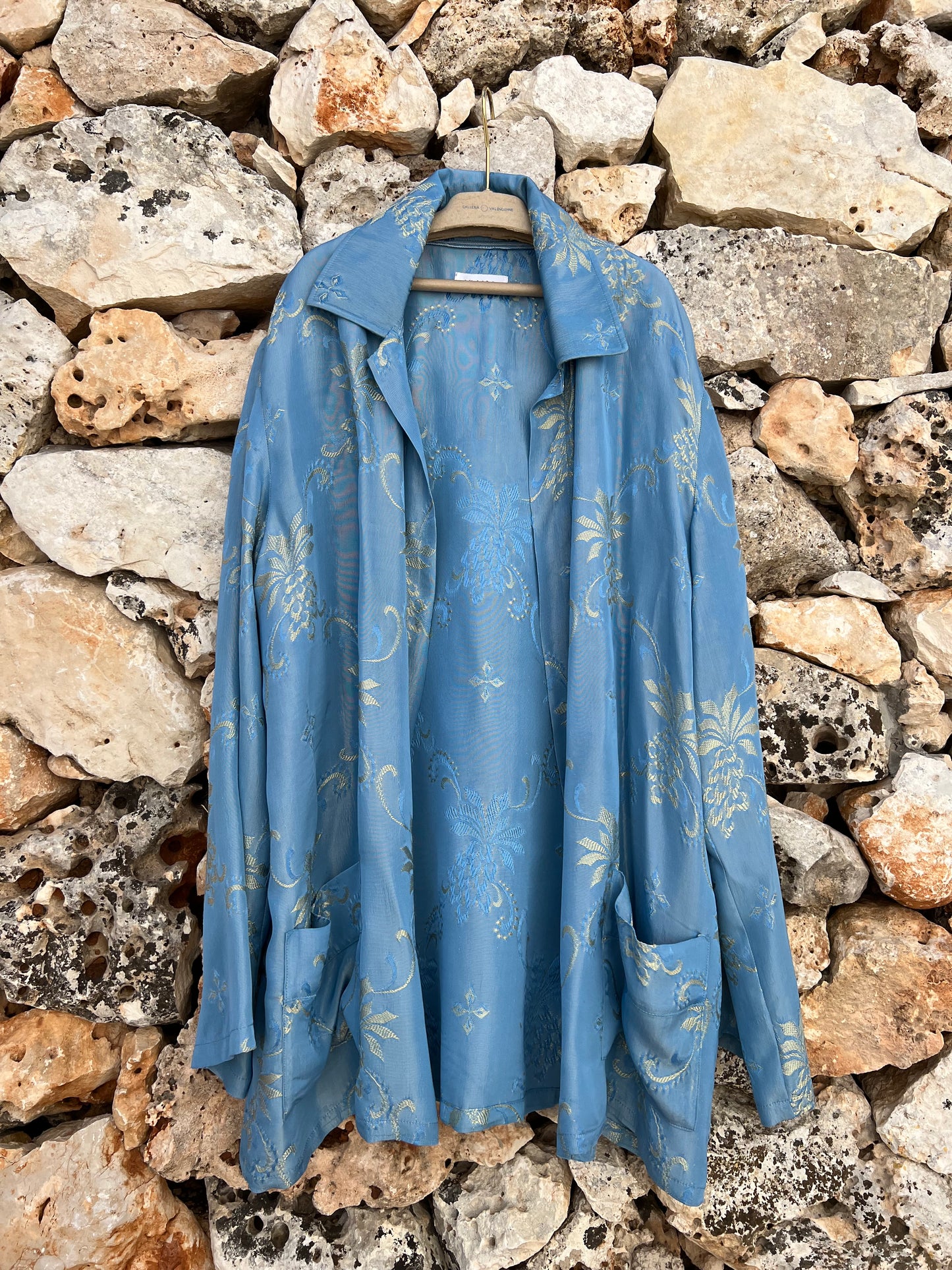 Jacket Men - Blue & Gold Flower - Nuagy