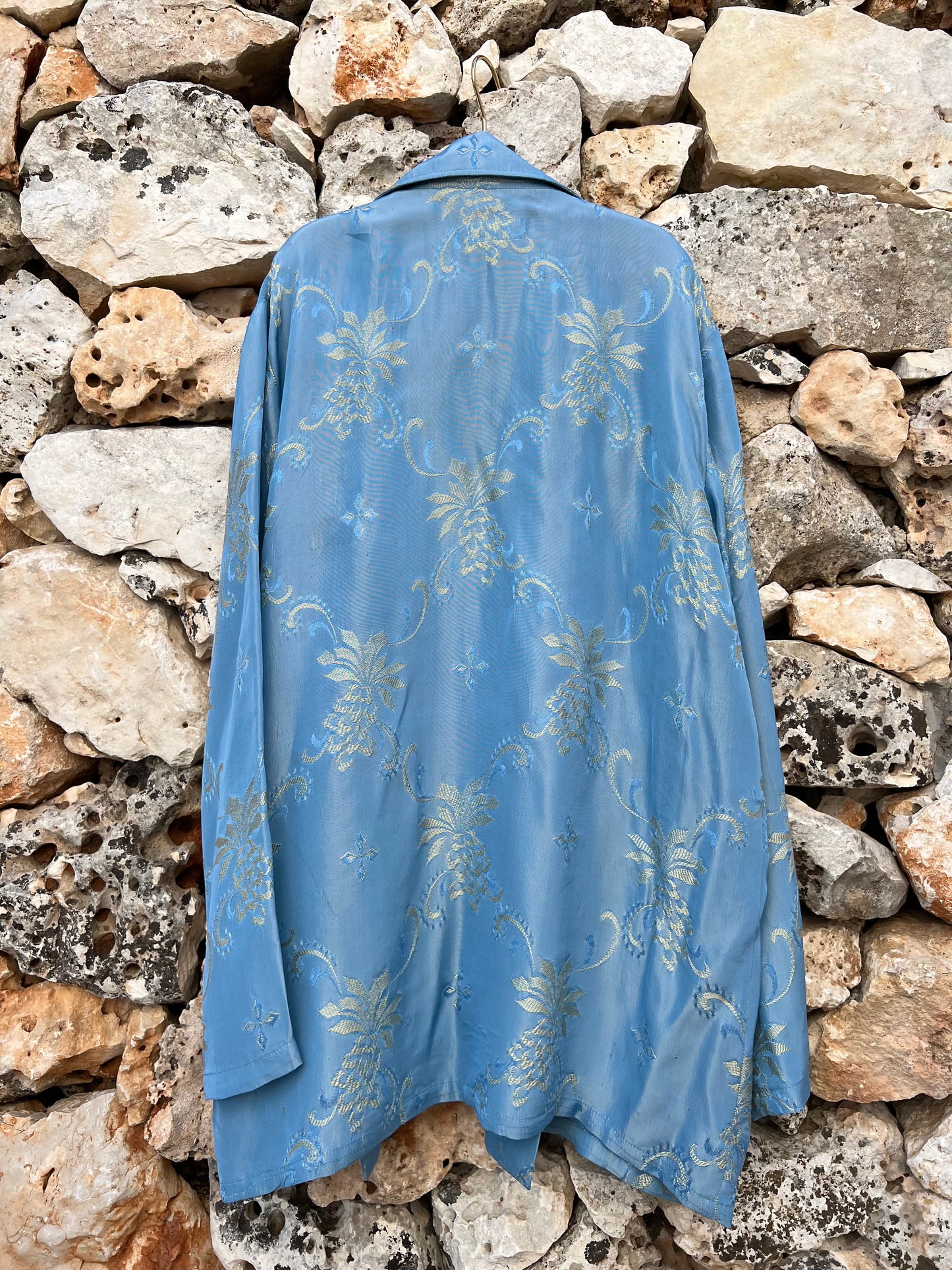 Jacket Men - Blue & Gold Flower - Nuagy