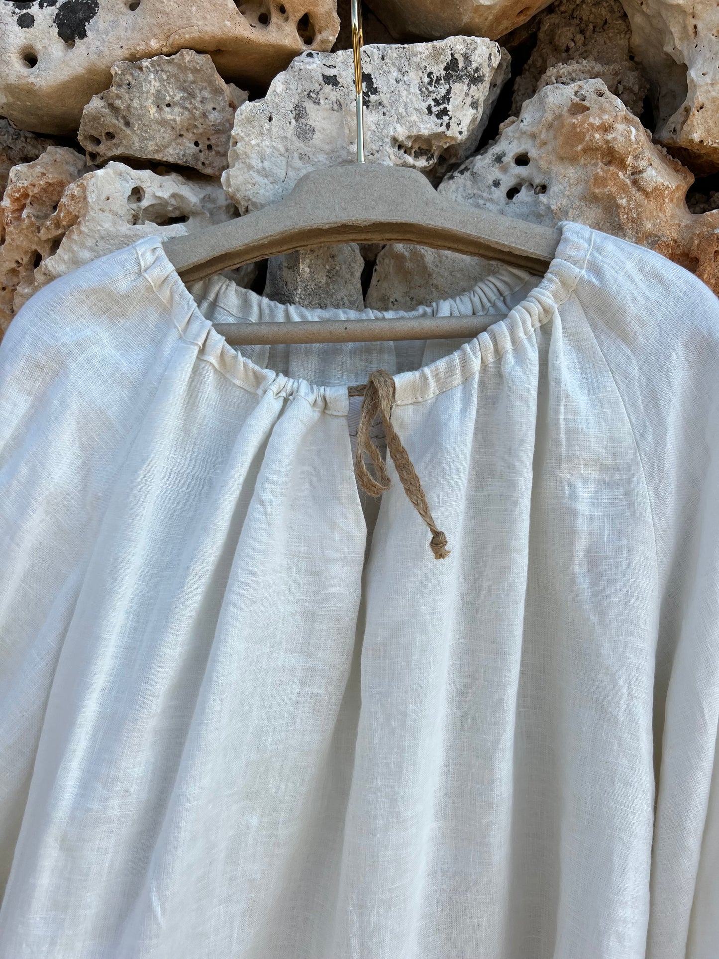 Shirt - Linen blouse multicolor embroidered