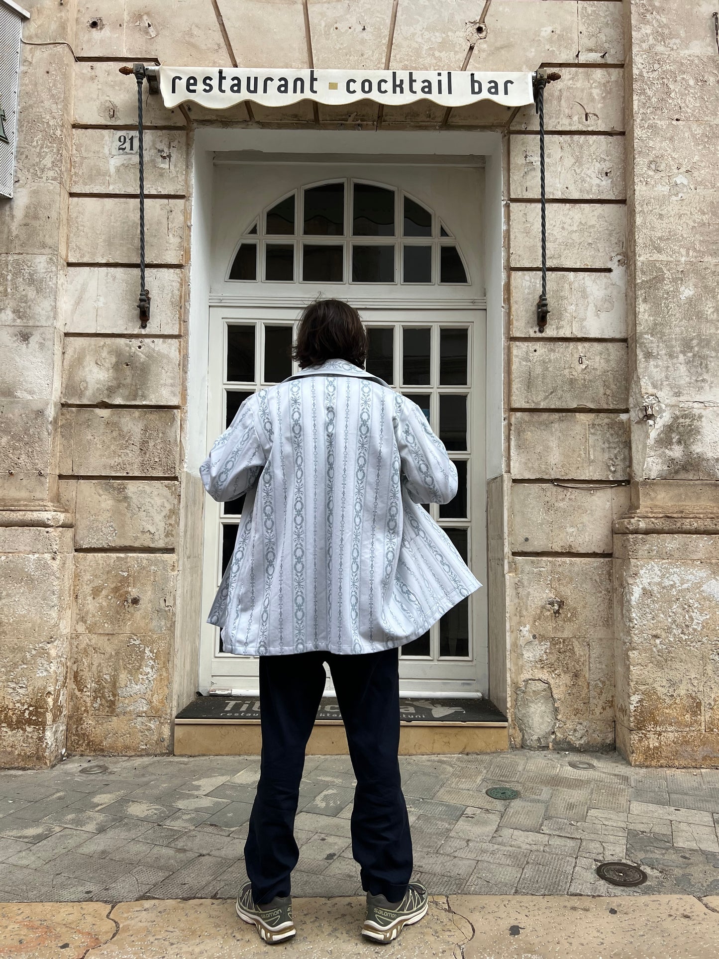 Jacket - White And Sky Blue Unisex