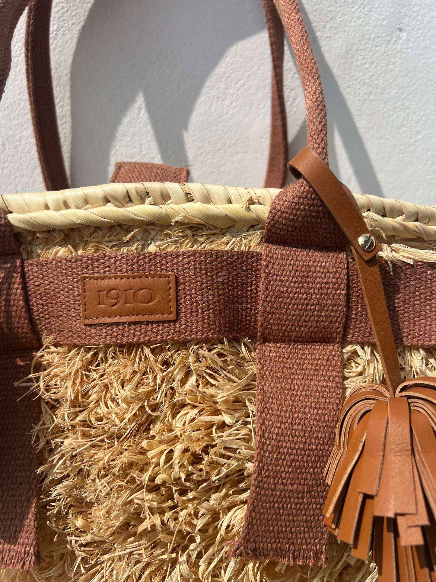 Borsa - SAMOS Palm Basket Naturale/Marrone Chiaro