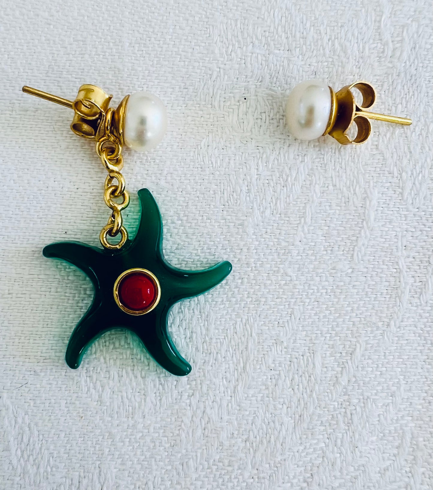 Orecchini - Stella Marina Verde