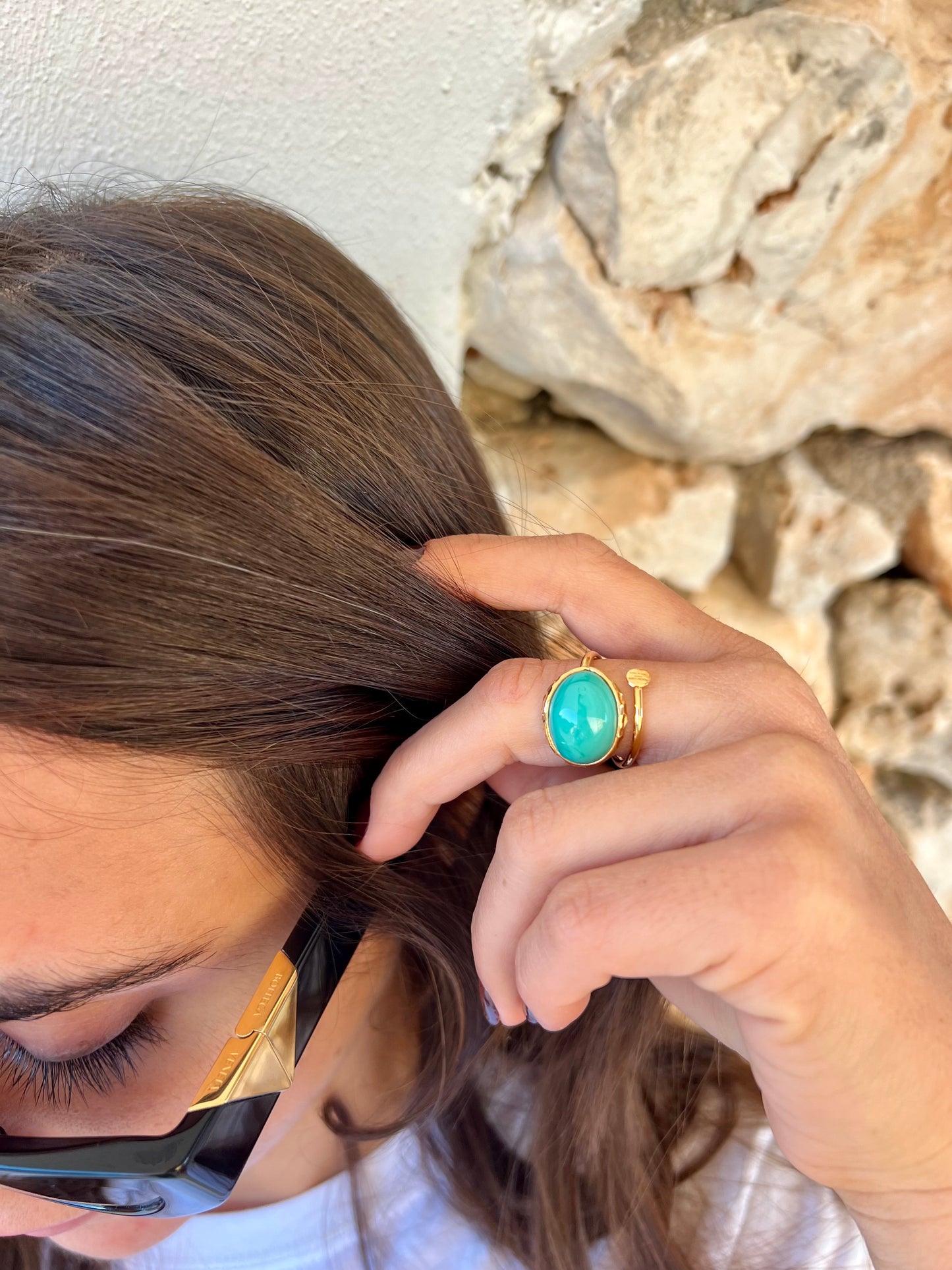 Ring - Jonc Luna Turquoise