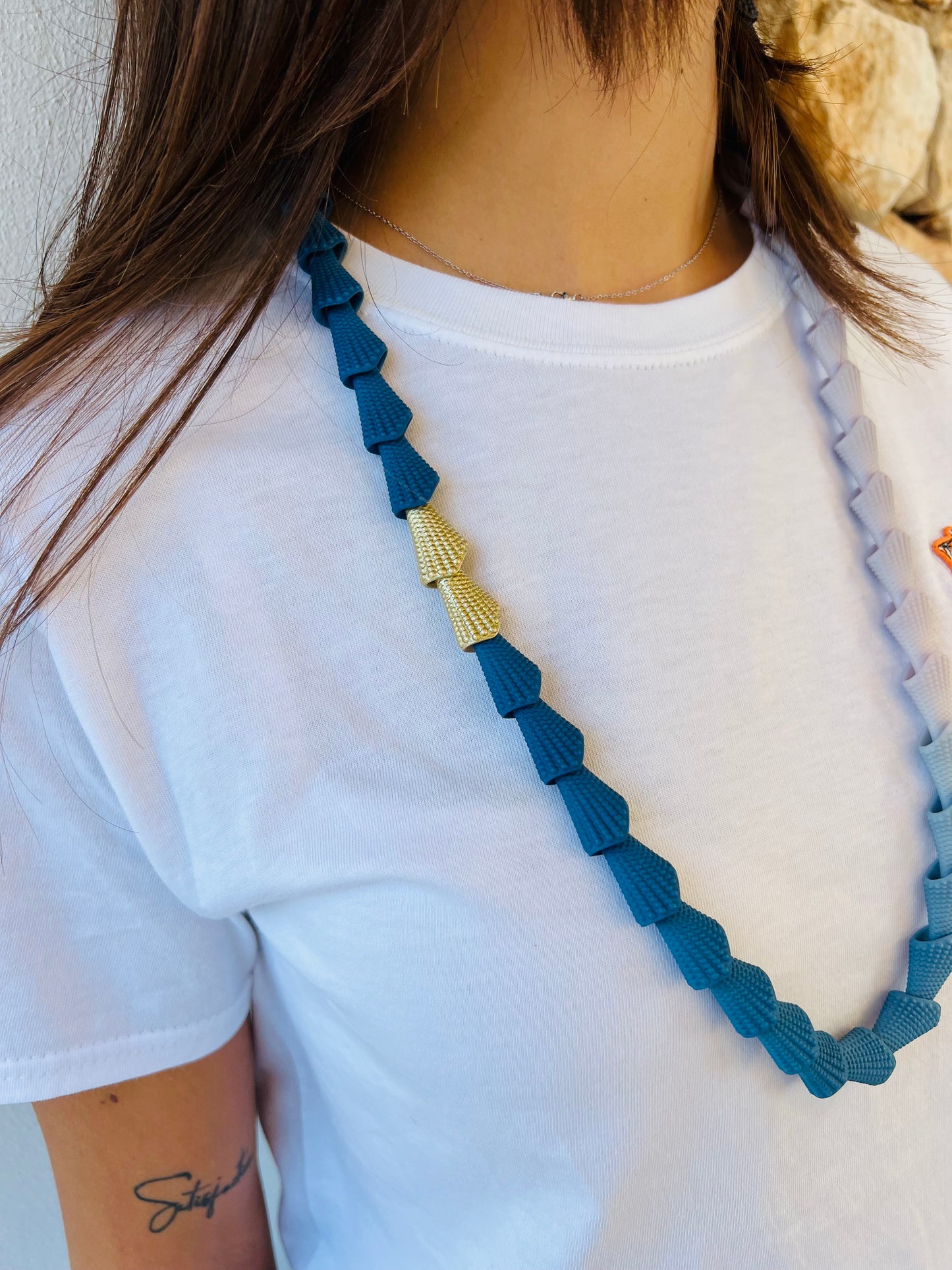 Necklace -Urchin Navy Lavander