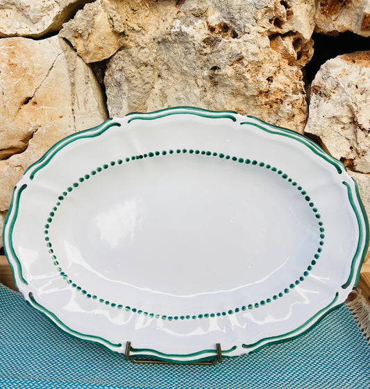 Piatto - Vassoio da portata bianco e verde