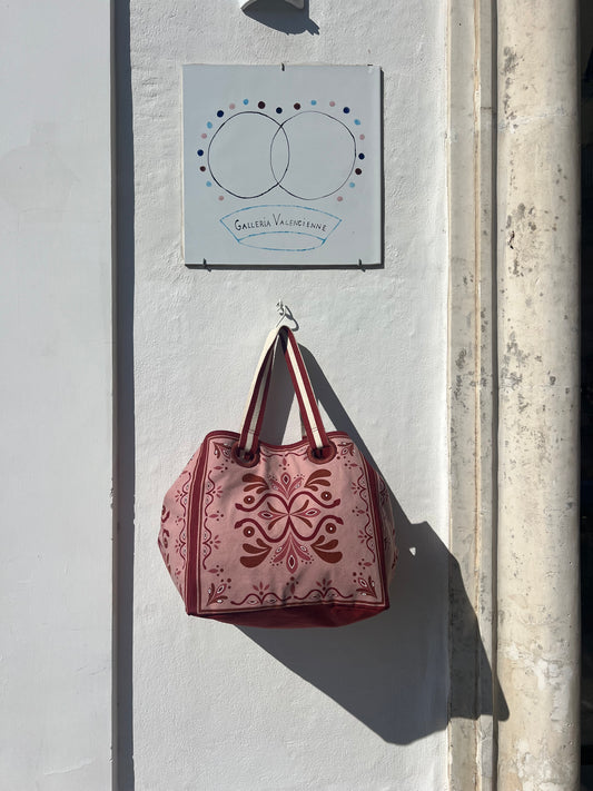 Sacs - Sac Cube imprimé Baroque Rose